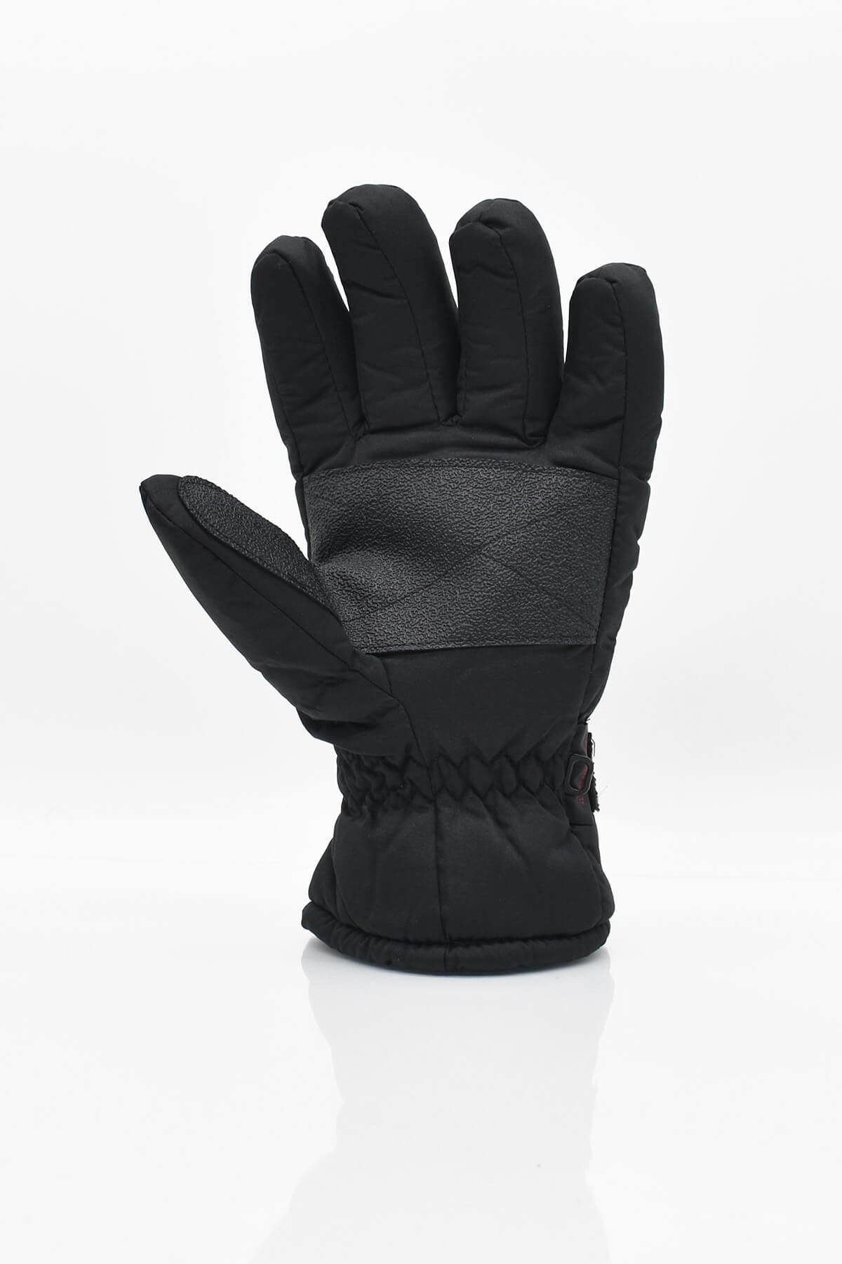 Mens Polar Lined Black Ski-Snow Gloves