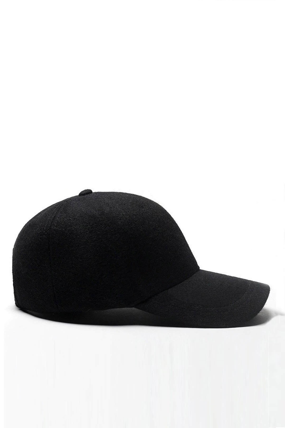 Mens Baseball Hat Winter Cap-Black