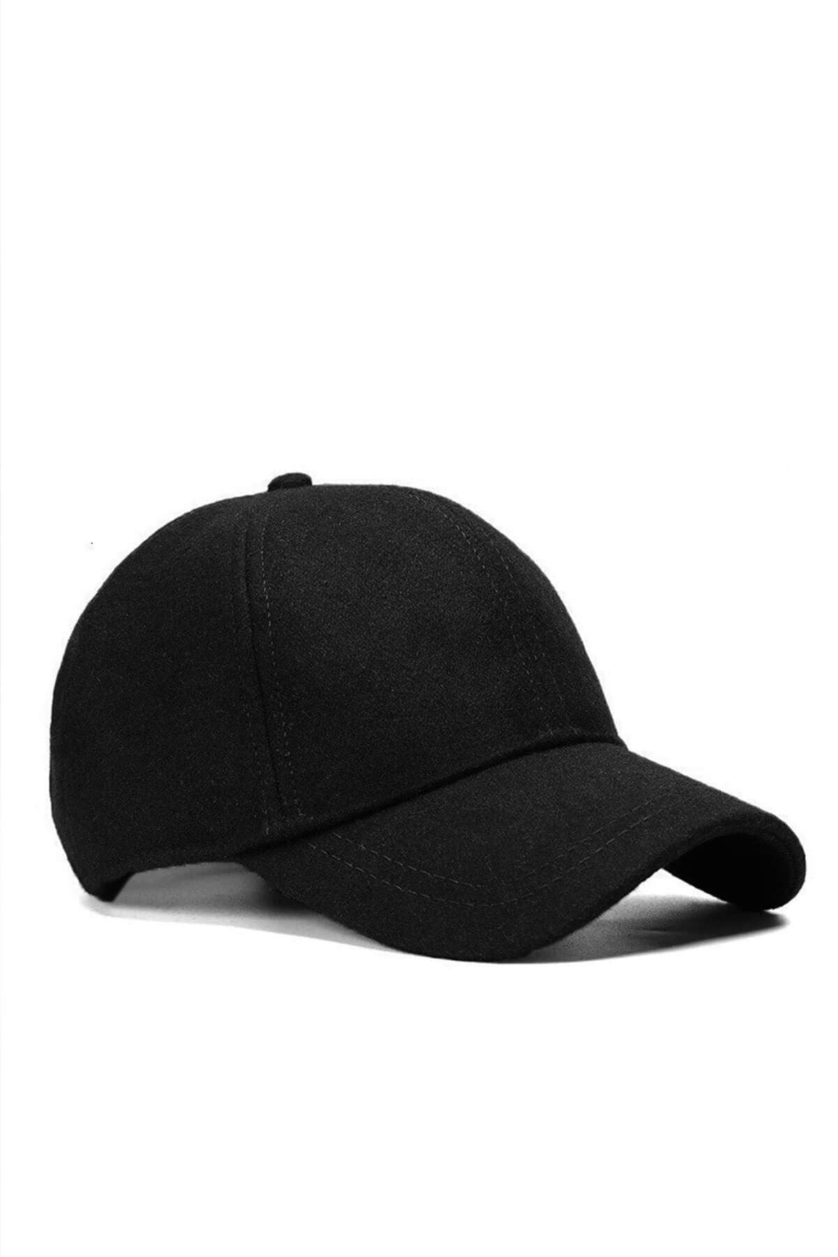 Mens Baseball Hat Winter Cap-Black