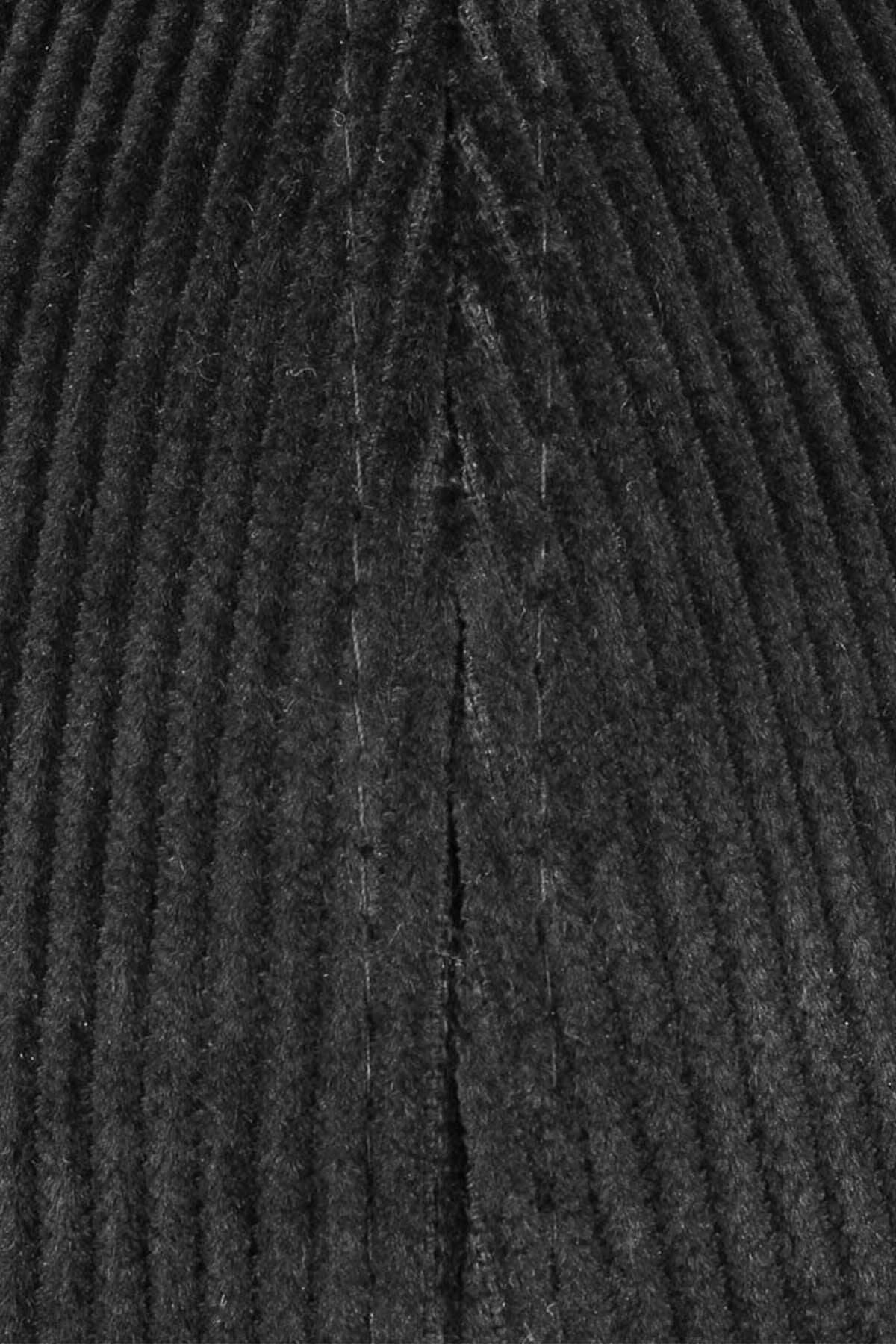 Black Cord Mens Hat Ribbed Baseball Cap