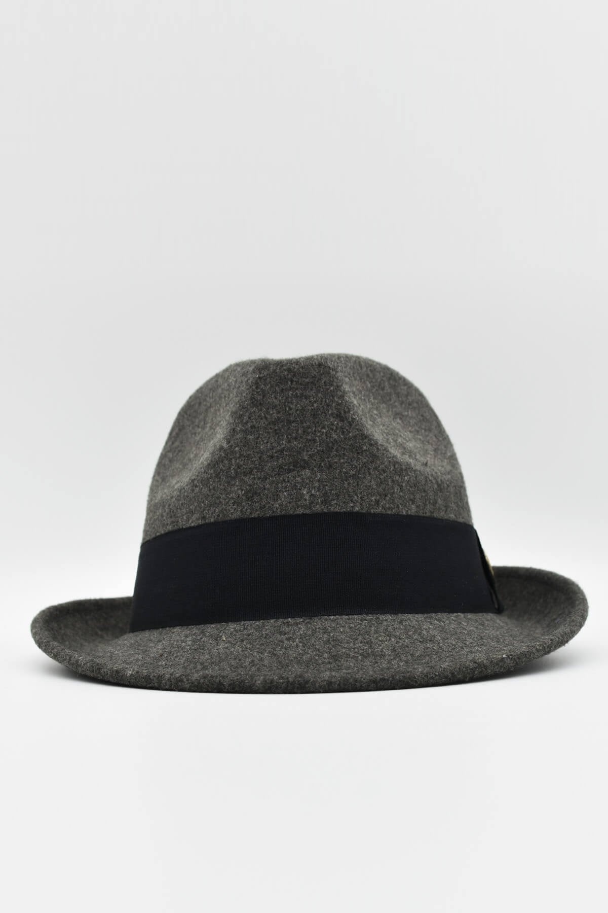Mens Fedora Hat Grey Wool Flat Cap