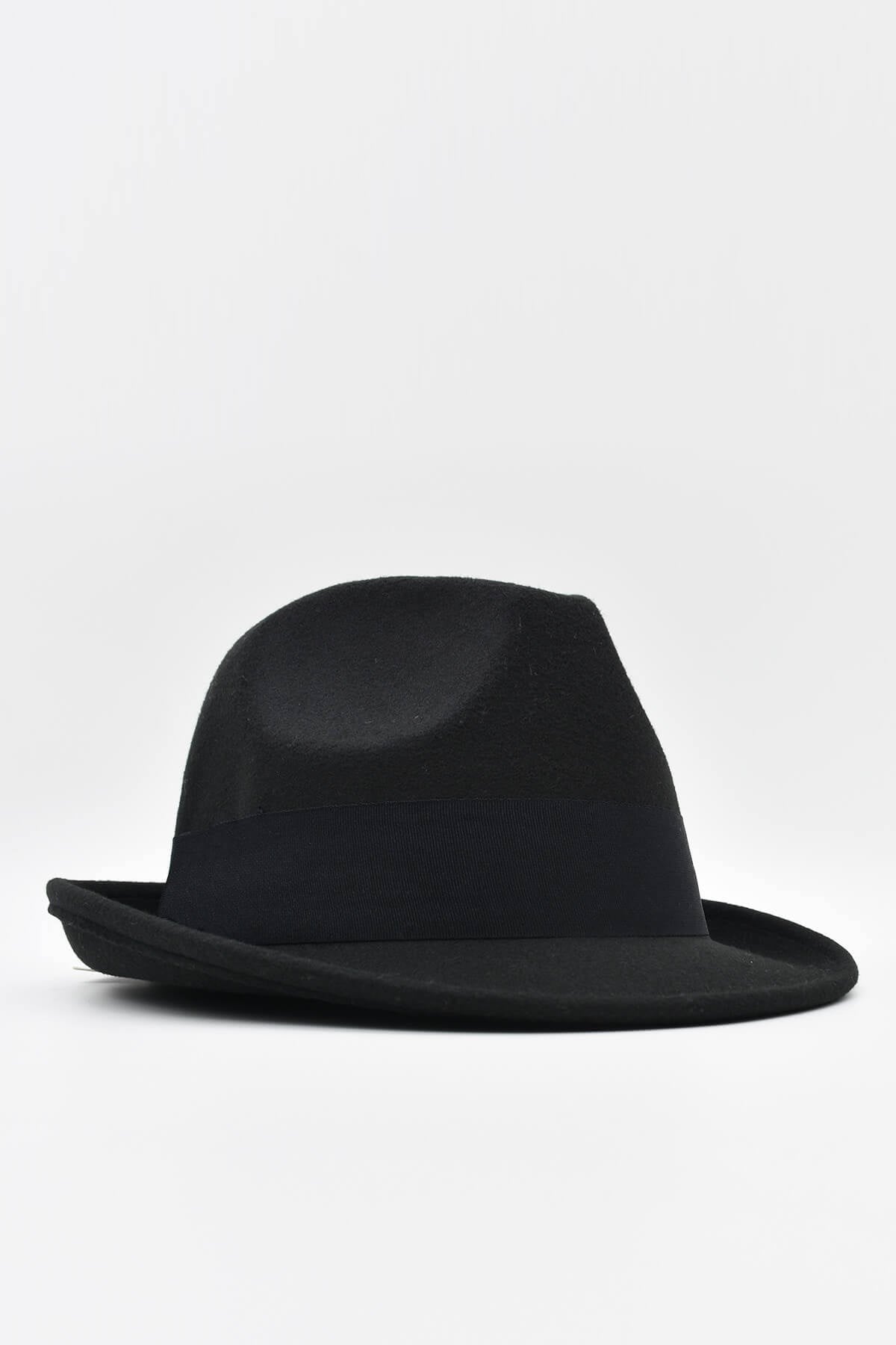 Mens Black Fedora Hat Cowboy Panama Flat Cap