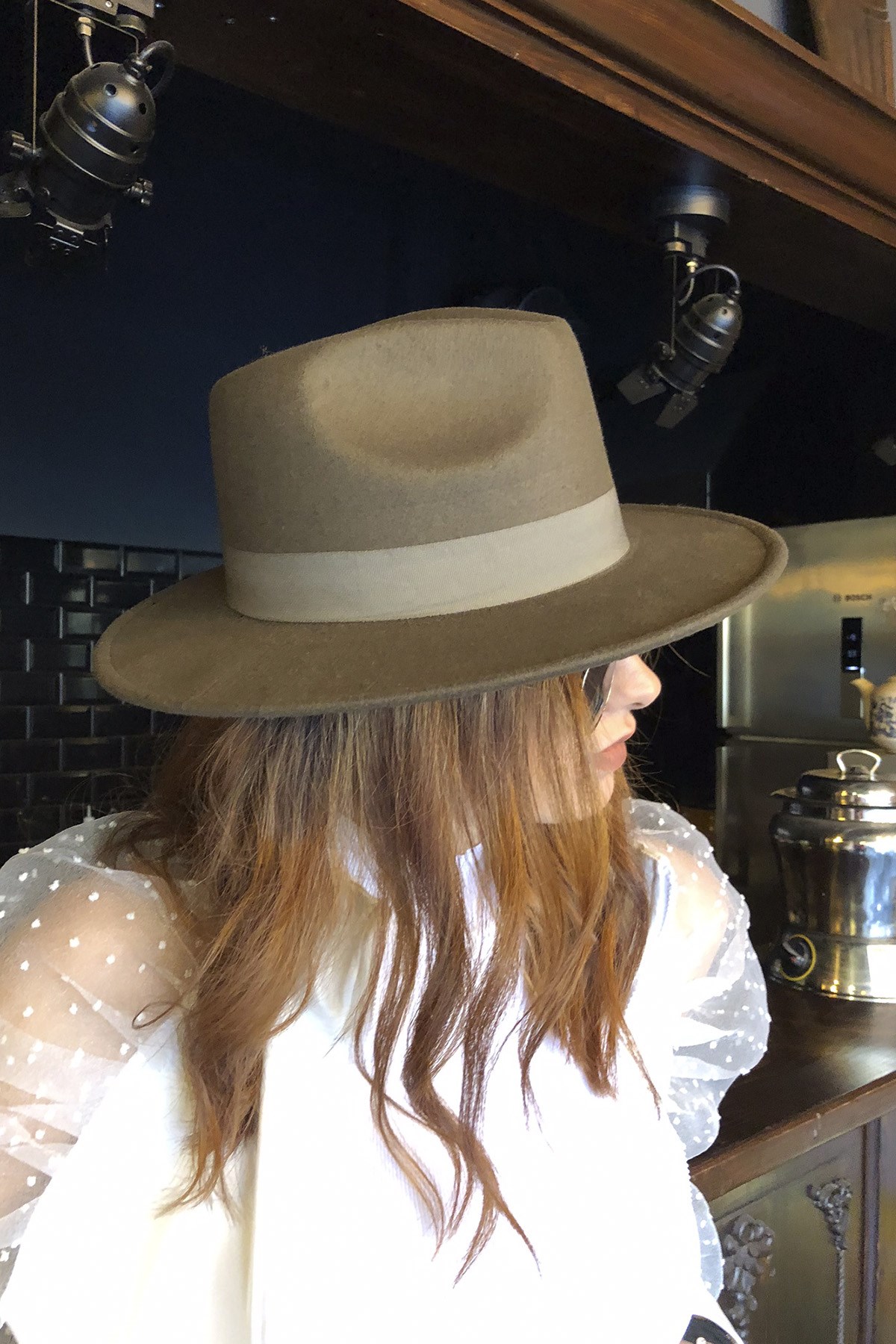 Khaki Fedora Hat