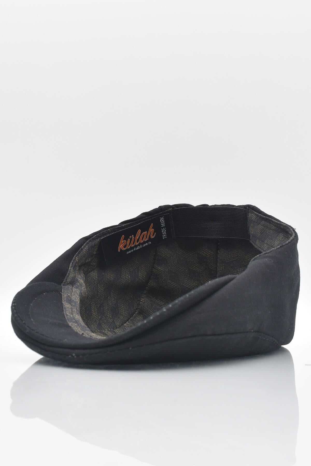 Erkek Düz Pamuklu Siyah Flat Cap Kasket