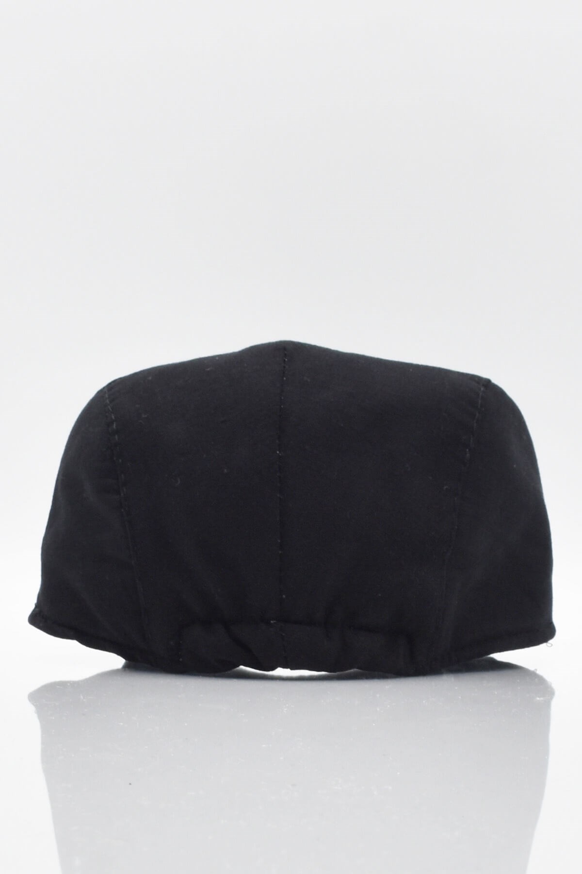 Erkek Düz Pamuklu Siyah Flat Cap Kasket