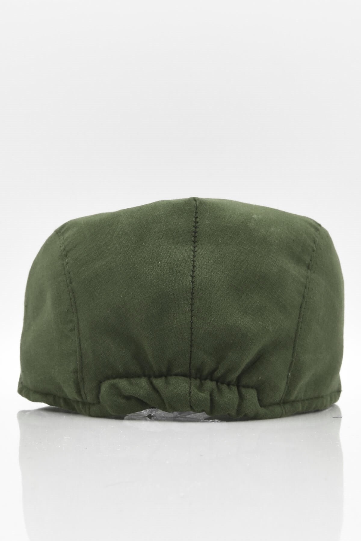 Erkek Düz Pamuklu Yeşil Flat Cap Kasket