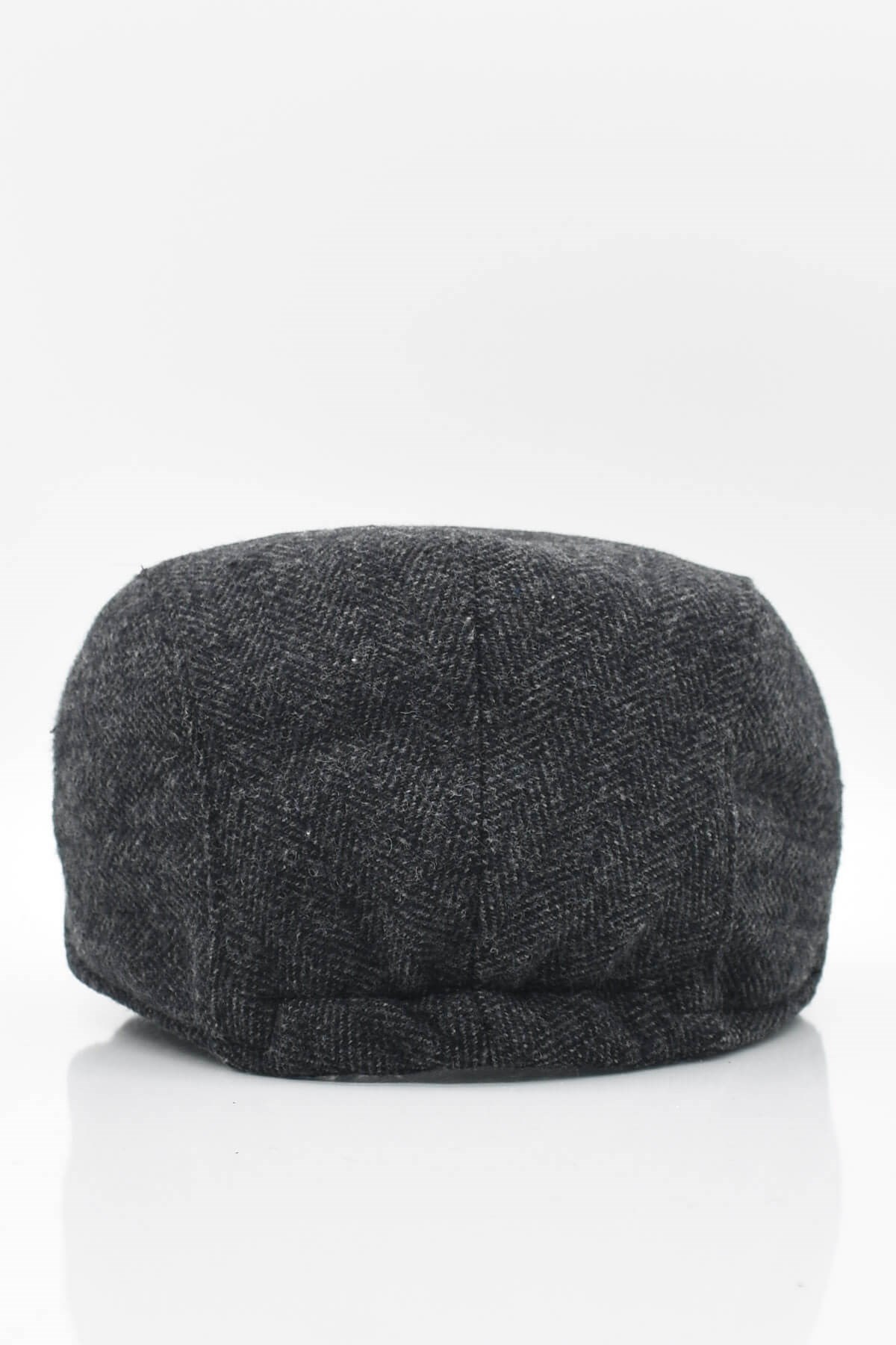 Erkek Kasket Balıksırtı Kışlık Flat Cap Yün Kasket