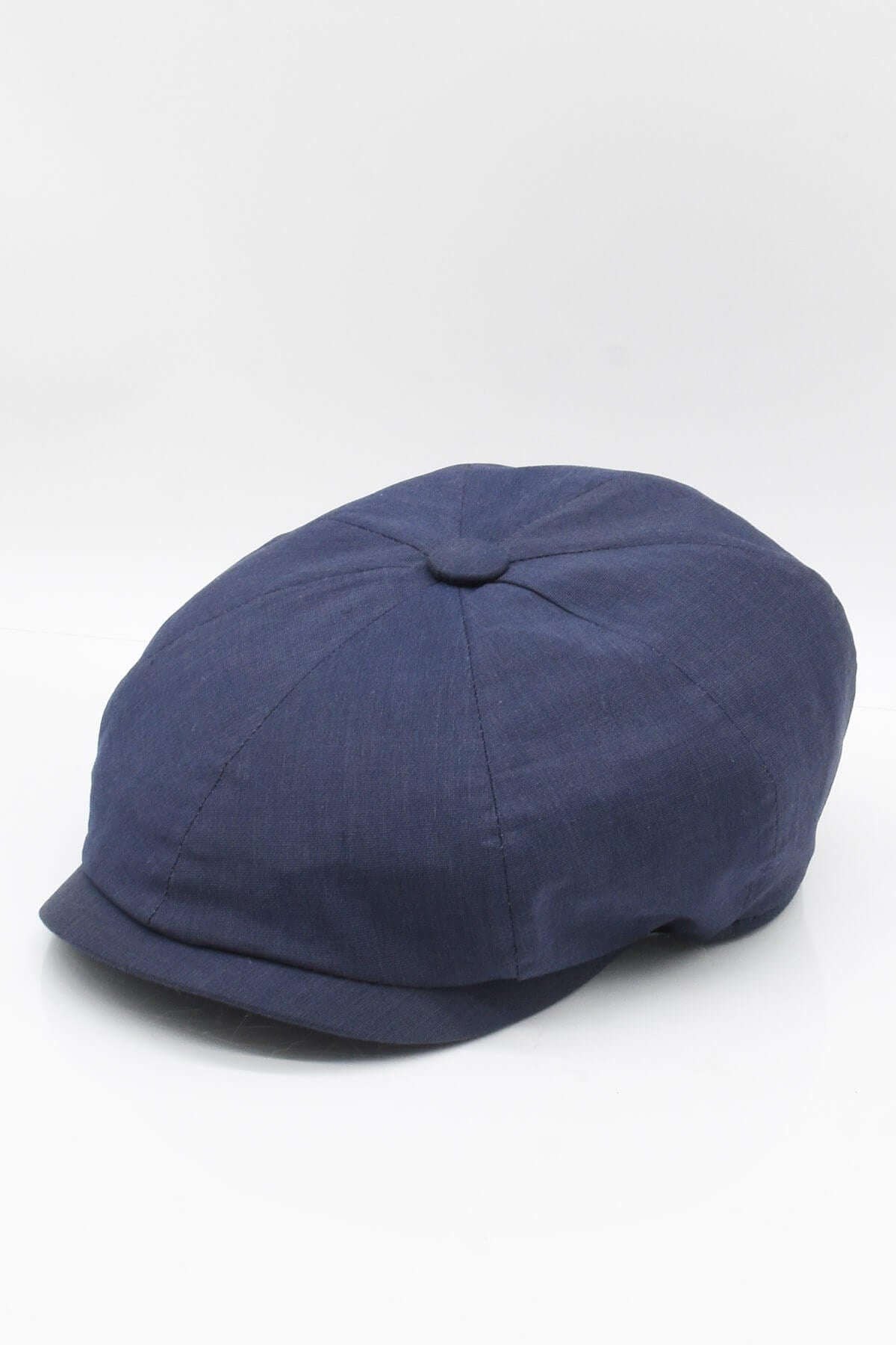 Mens Cotton Navy Sports Flat Cap