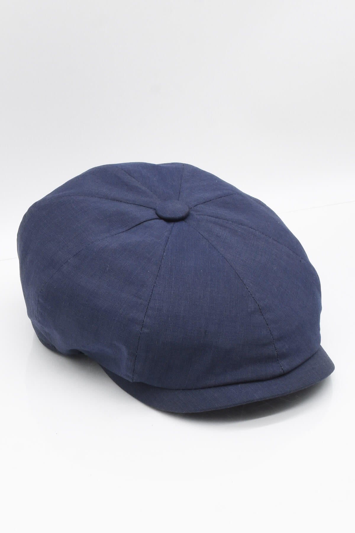 Mens Cotton Navy Sports Flat Cap