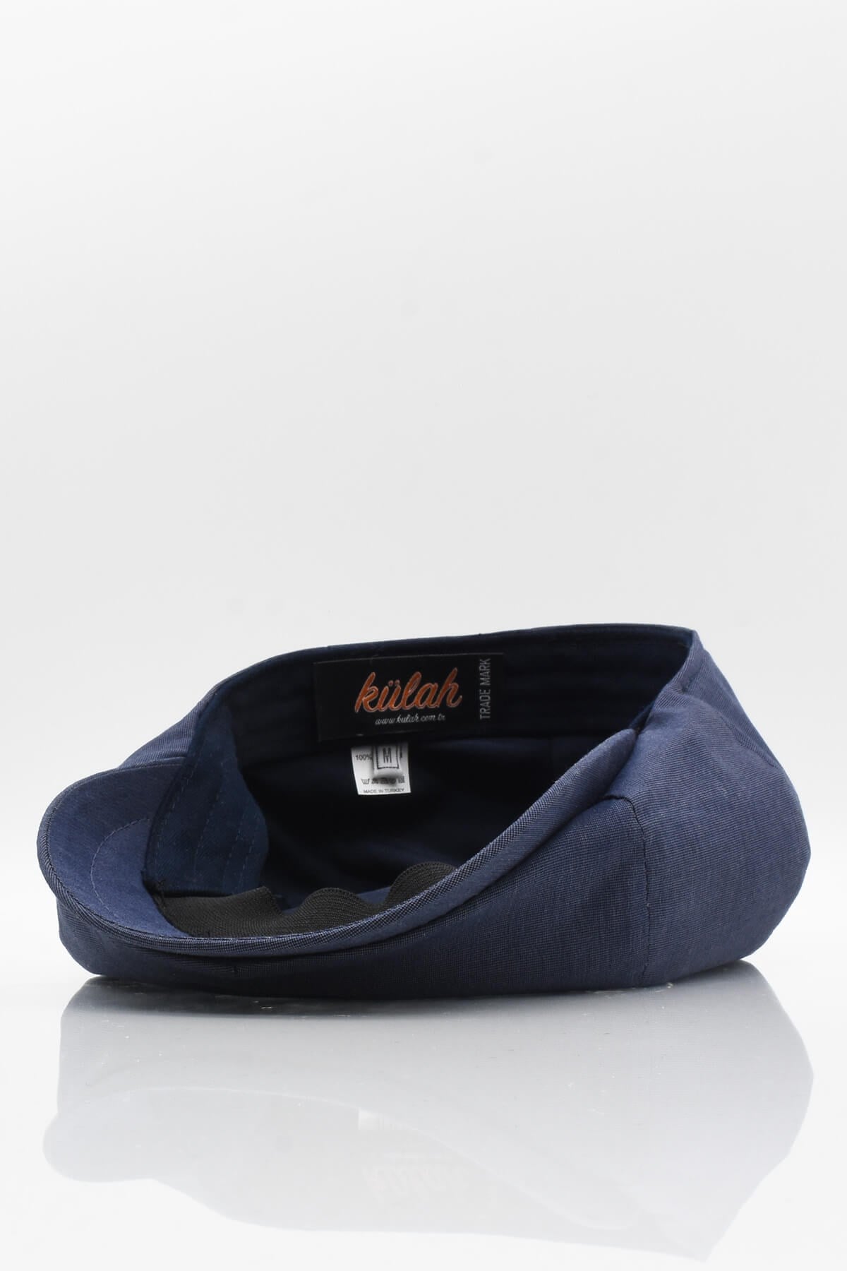 Mens Cotton Navy Sports Flat Cap