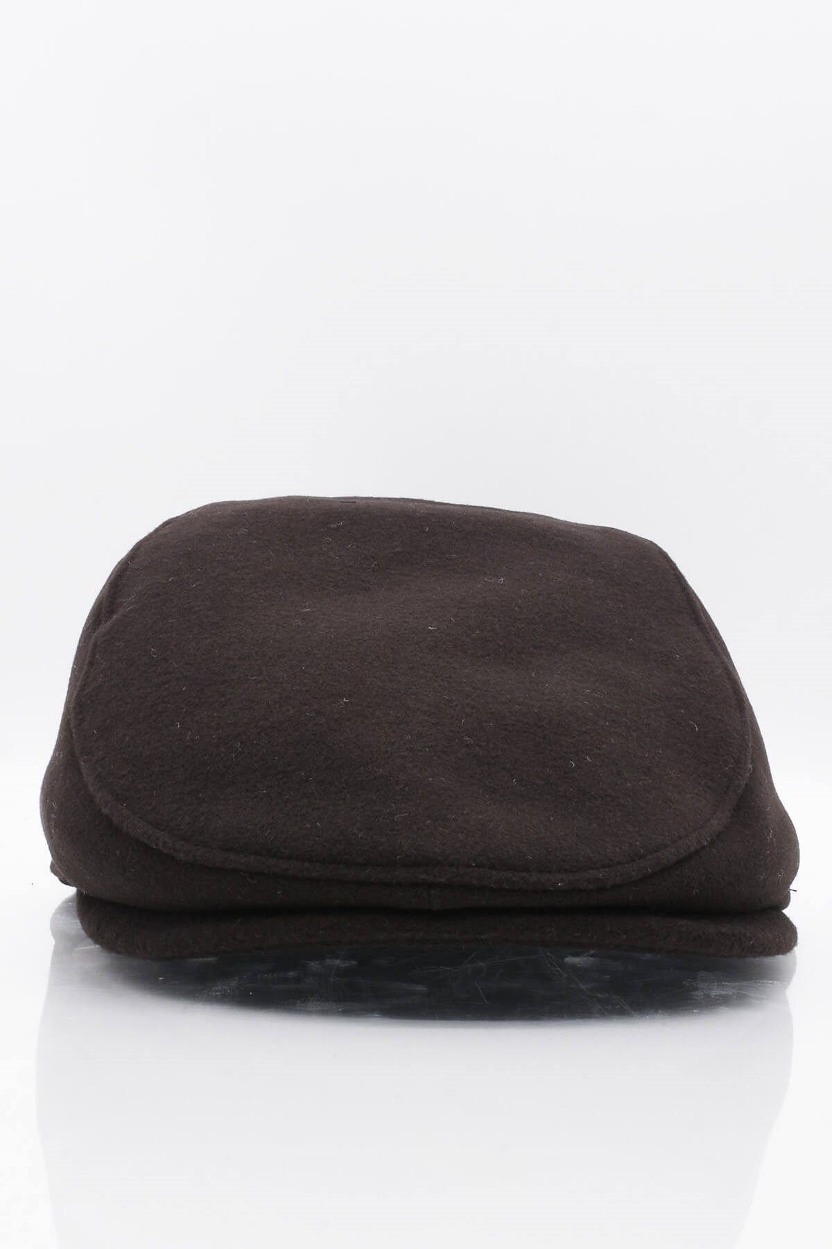Erkek Şapka Kahve Kışlık Trend Flat Cap Yün Kasket