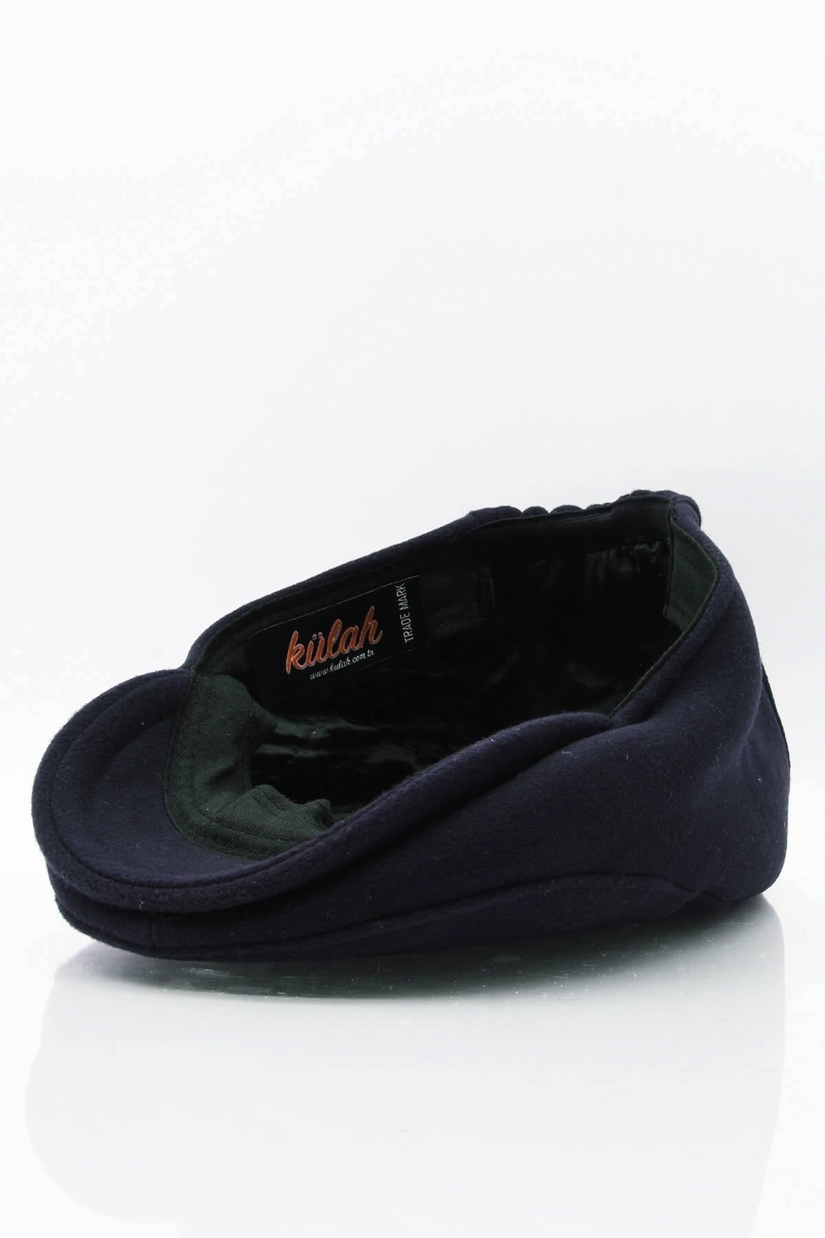 Erkek Şapka Lacivert Kışlık Trend Flat Cap Yün Kasket