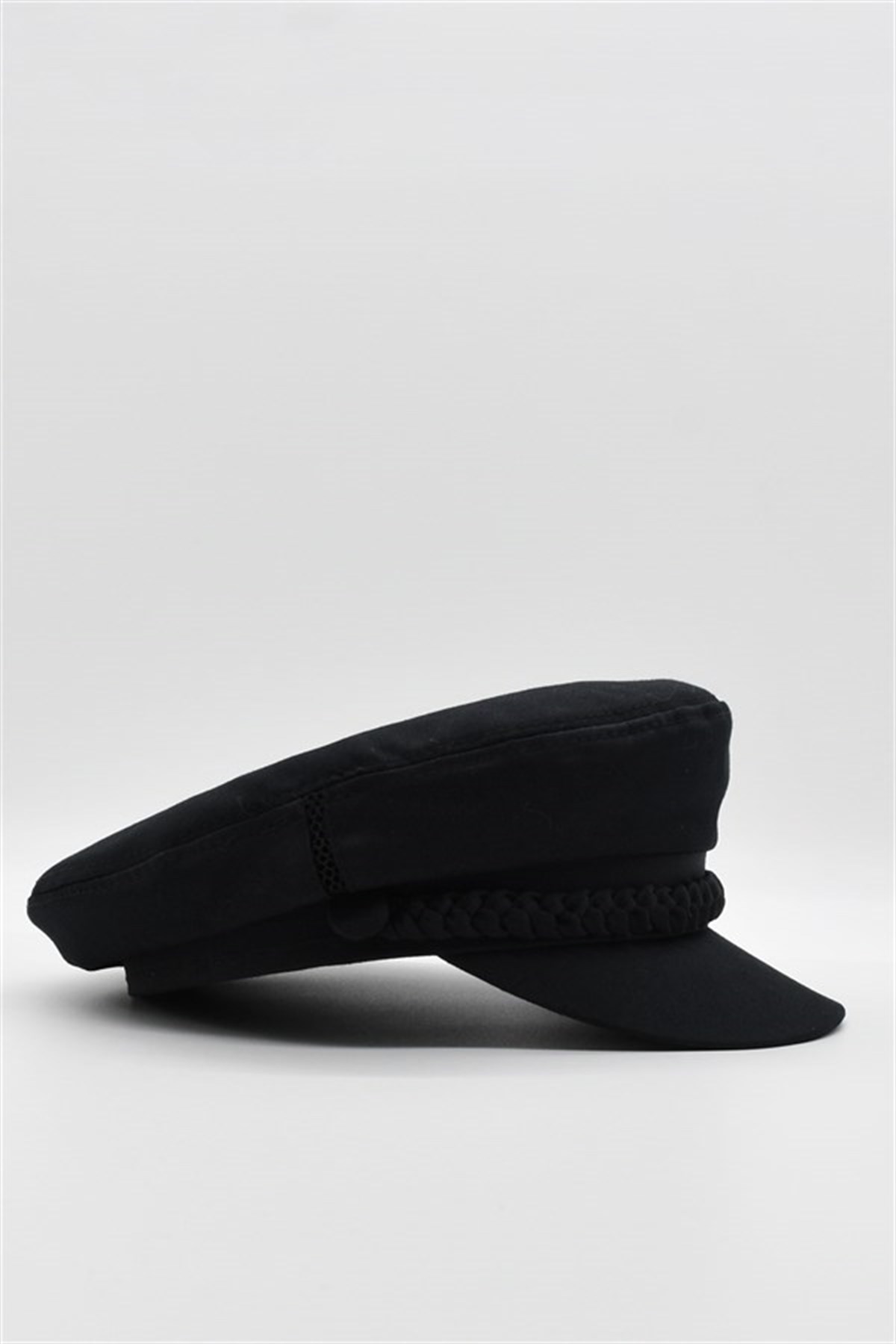 Erkek Şapka Driver Kasket Flat Cap Kaptan Şapkası - Siyah