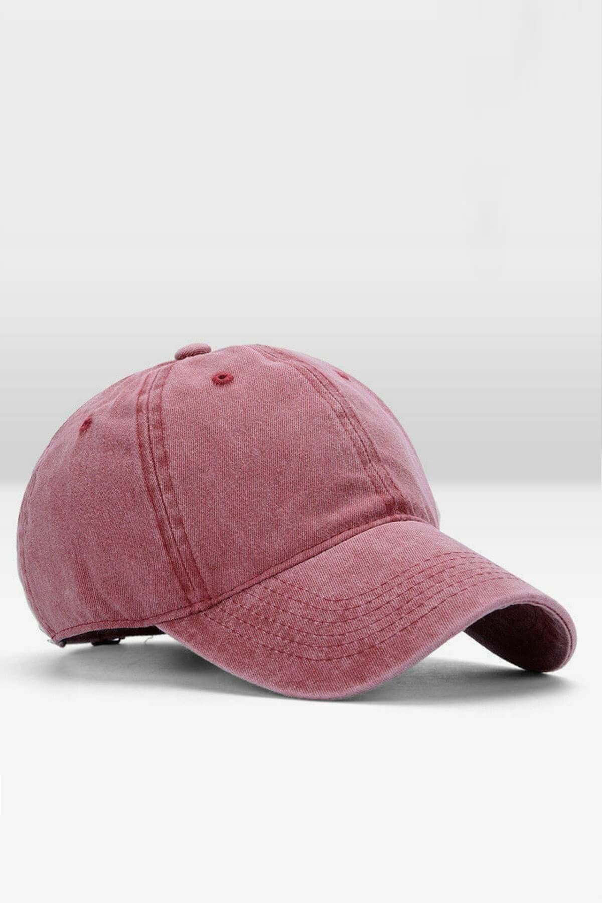 Erkek Eskitme Şapka Yazlık Outdoor Kep Kasket-Bordo