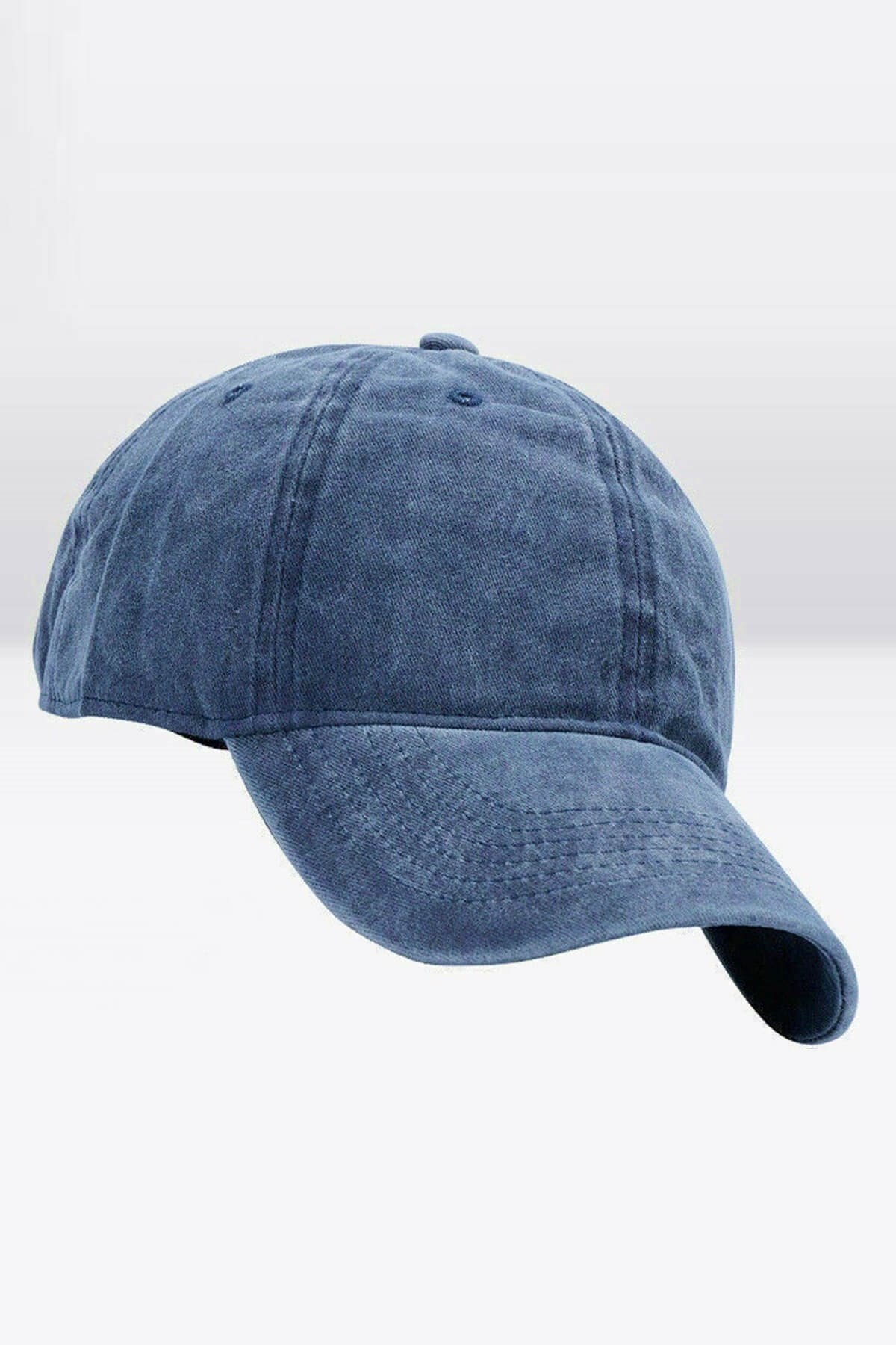 Erkek Eskitme Şapka Yazlık Outdoor Kep Kasket-Mavi
