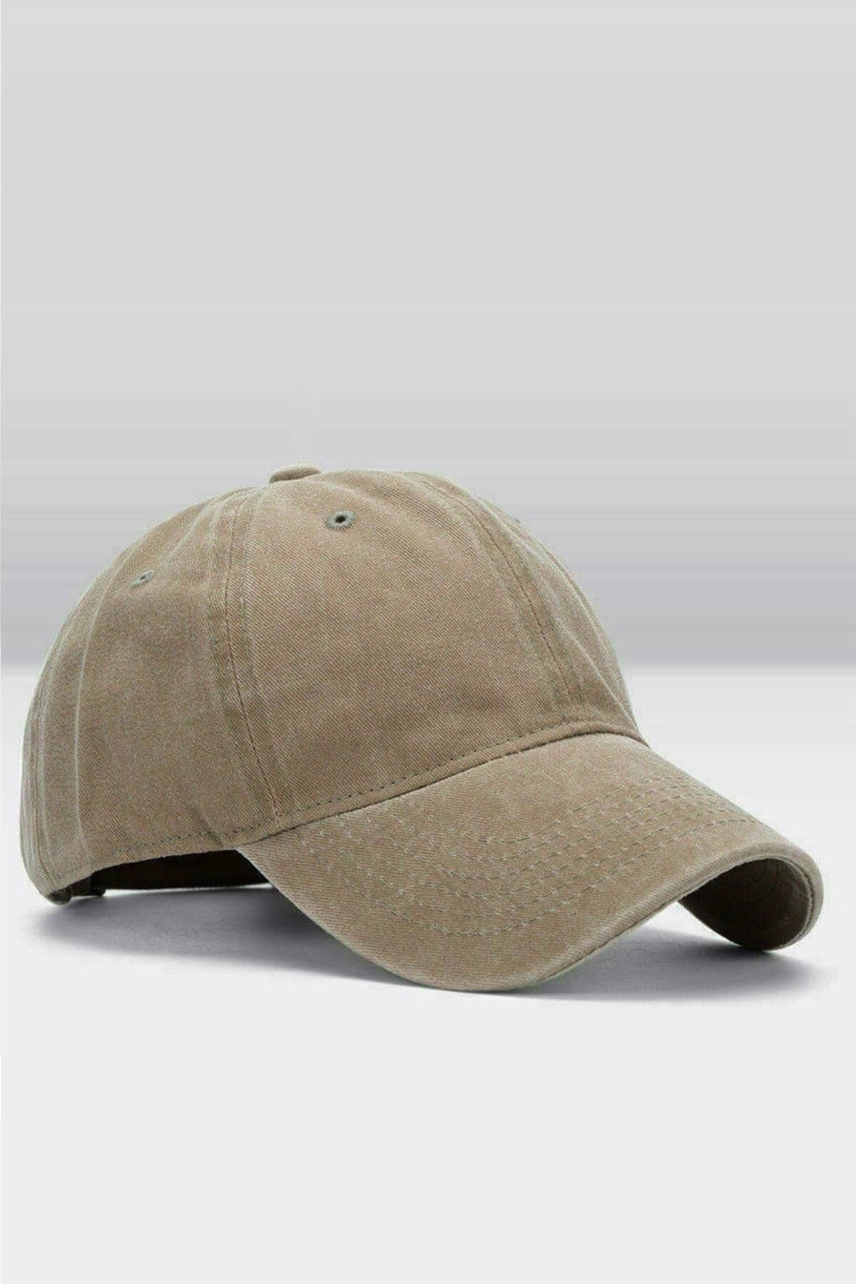 Erkek Eskitme Şapka Yazlık Outdoor Kep Kasket-Bej