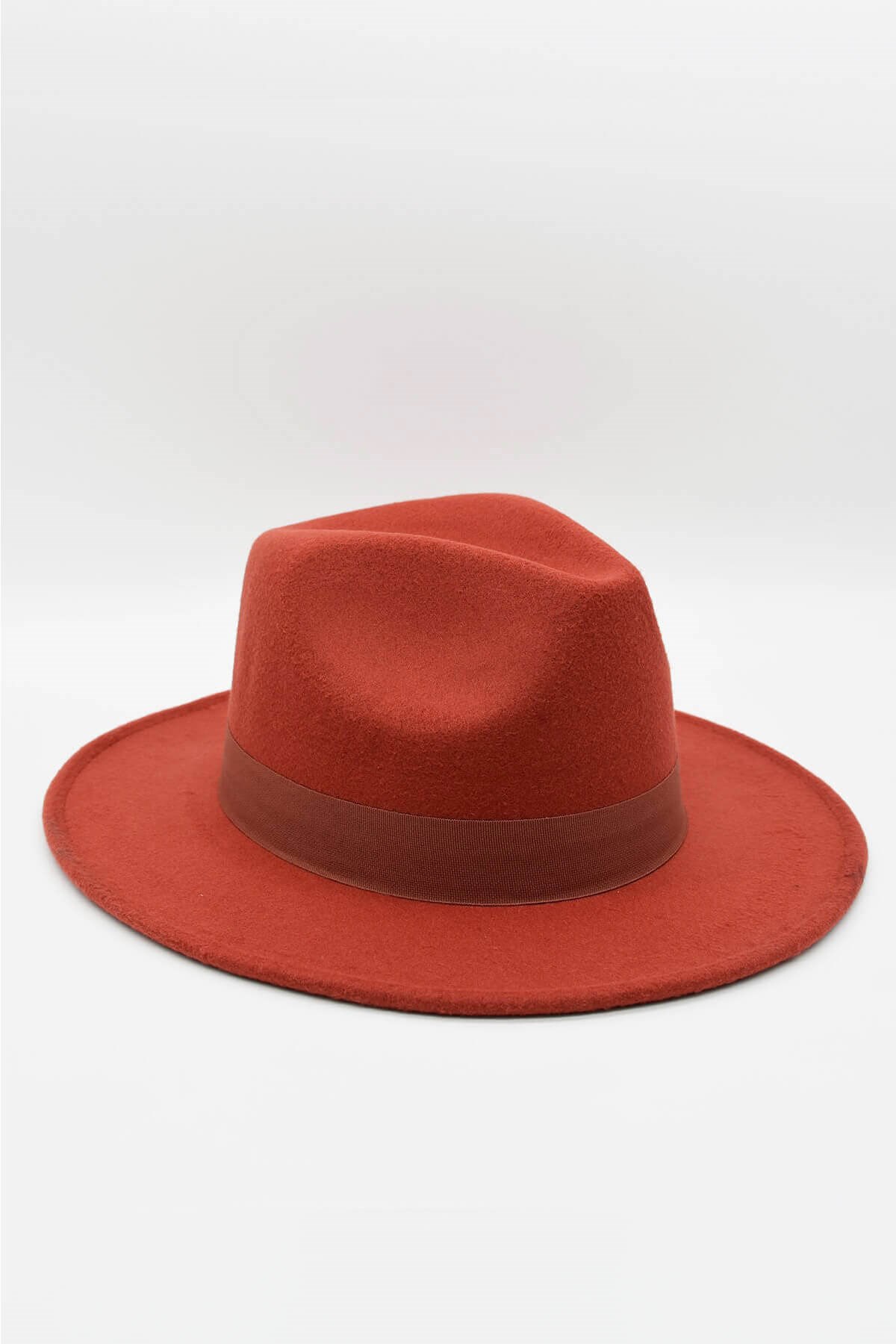 Brick Color Fedora Hat