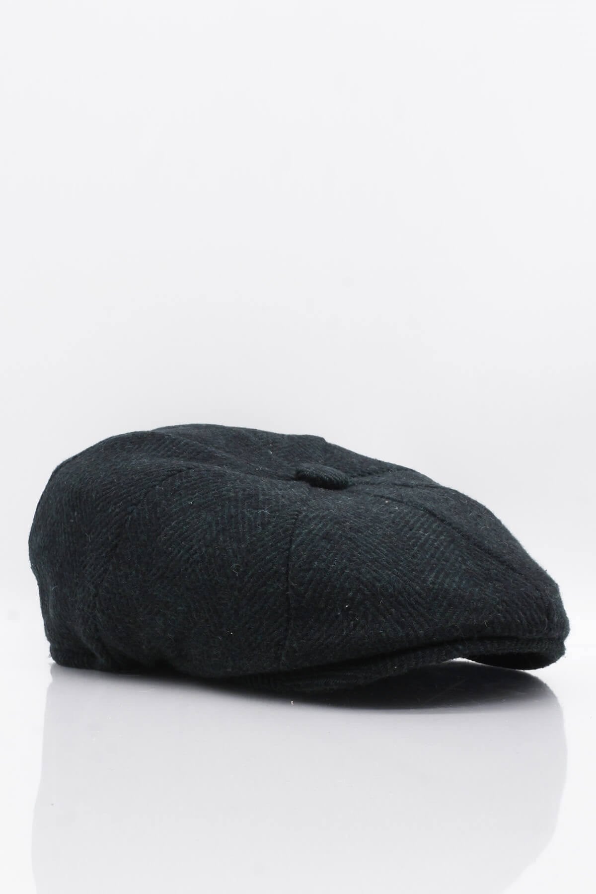 Mens Peaky Herringbone Patterned English Flat Cap Hat