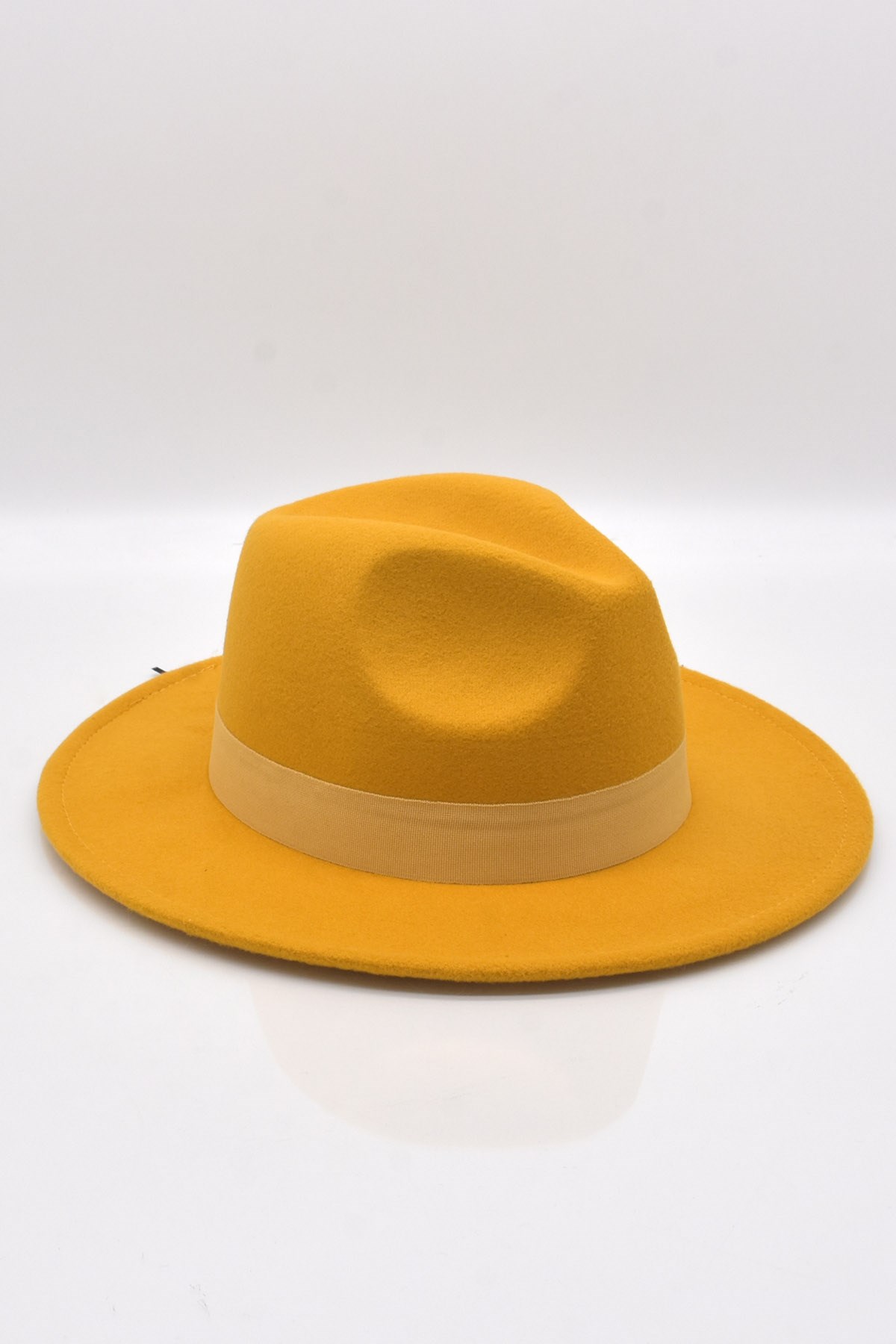 Kadın Sarı Fedora Şapka