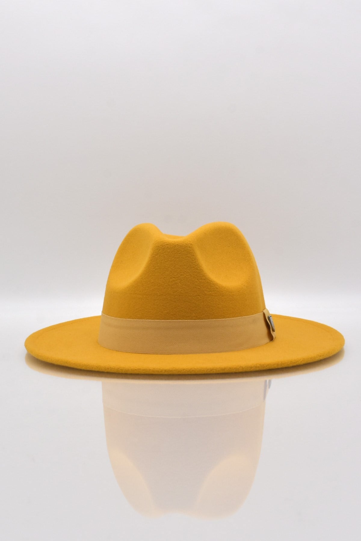 Kadın Sarı Fedora Şapka