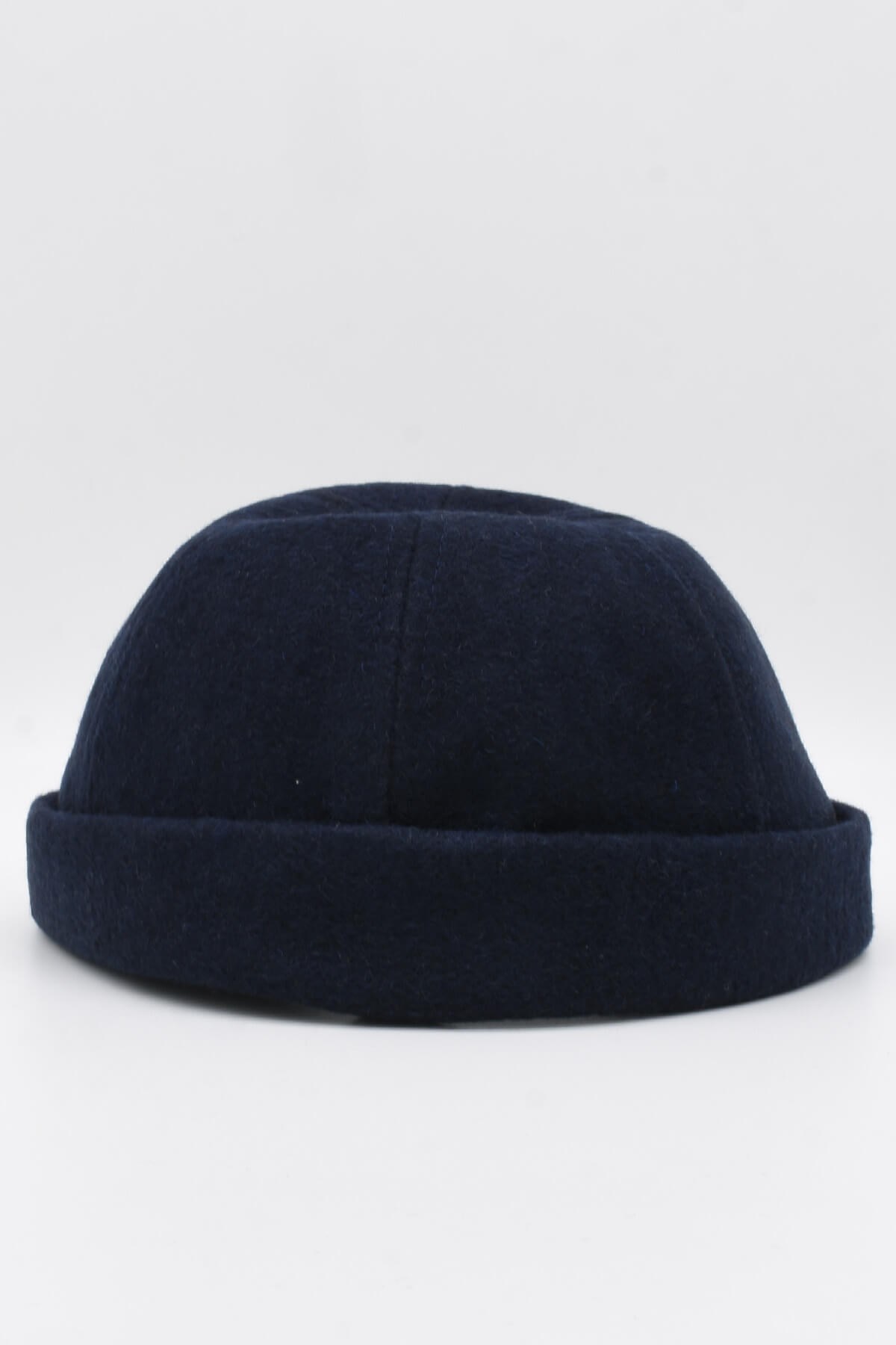 Kışlık Yeni Stil Yün Retro Hip-Hop Docker Şapka Lacivert