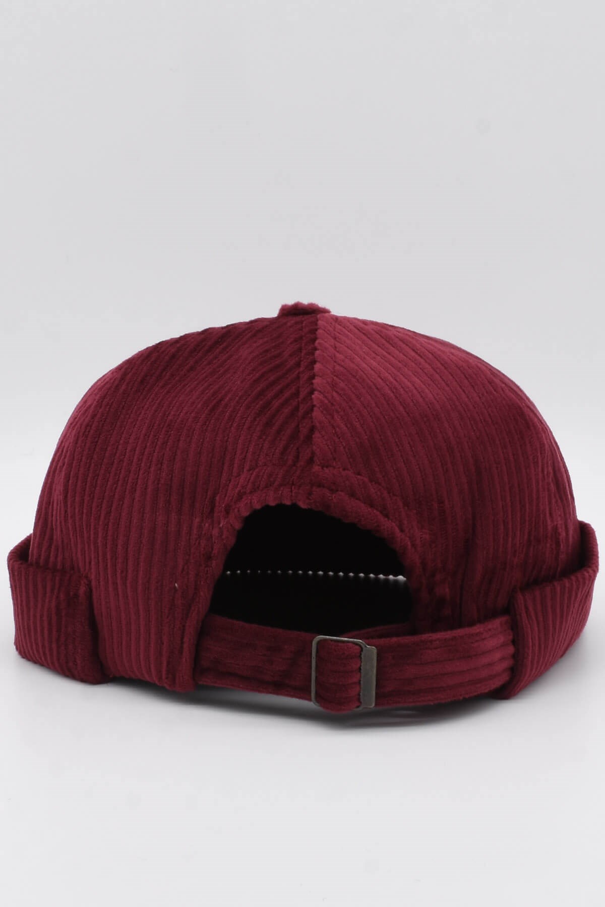 Kadın Bordo Kadife Docker Bere Katlamalı Cap Şapka