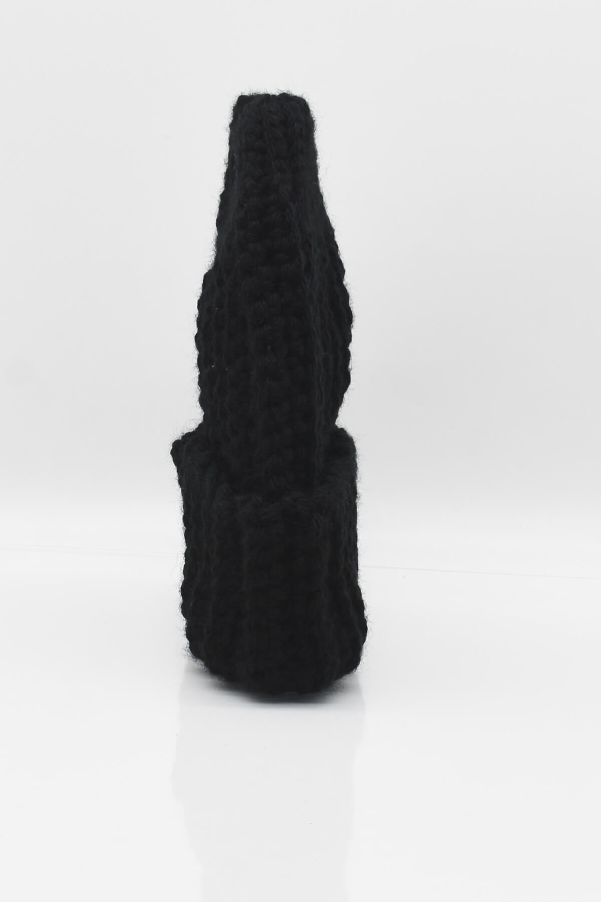 Hand Made El Örgüsü Yün Bere-Siyah