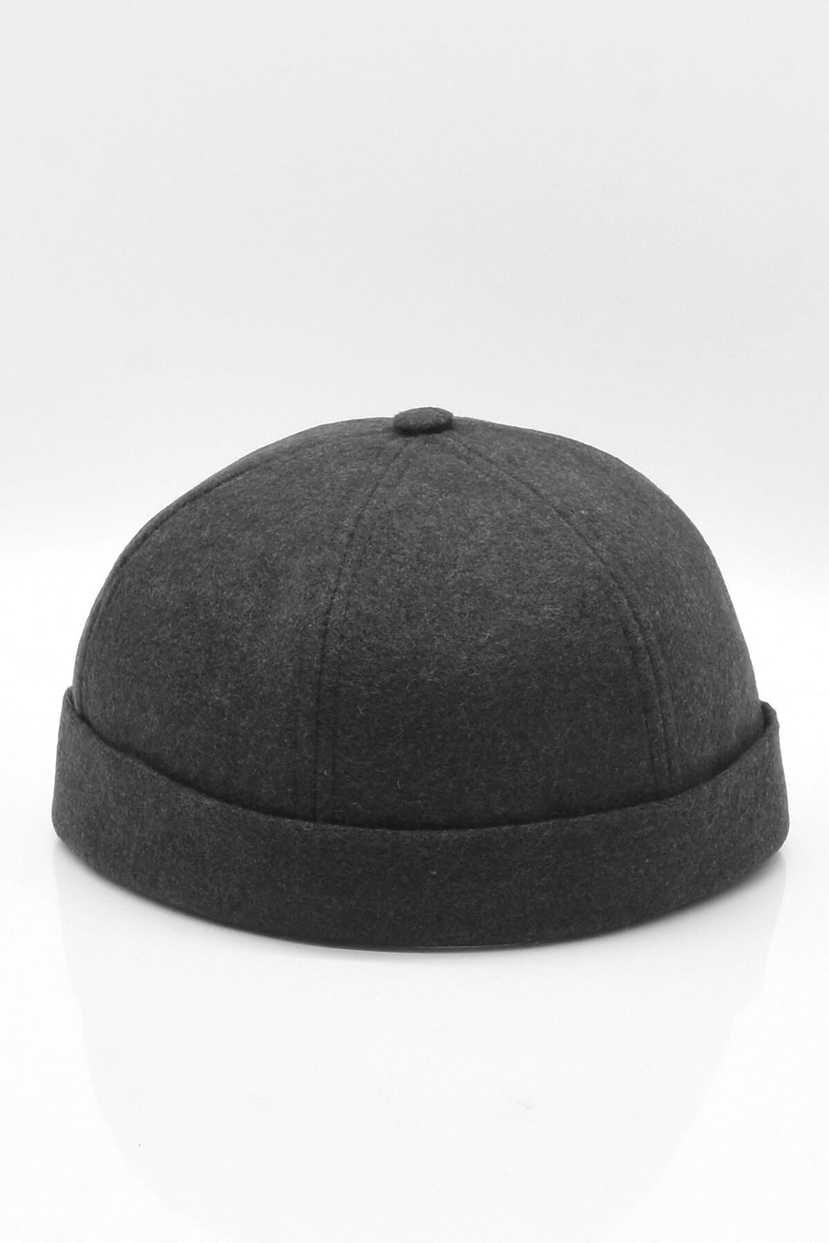 Anthrachite Hiphop Docker Hat Winter Metal Buckle Adjustable Flat Cap