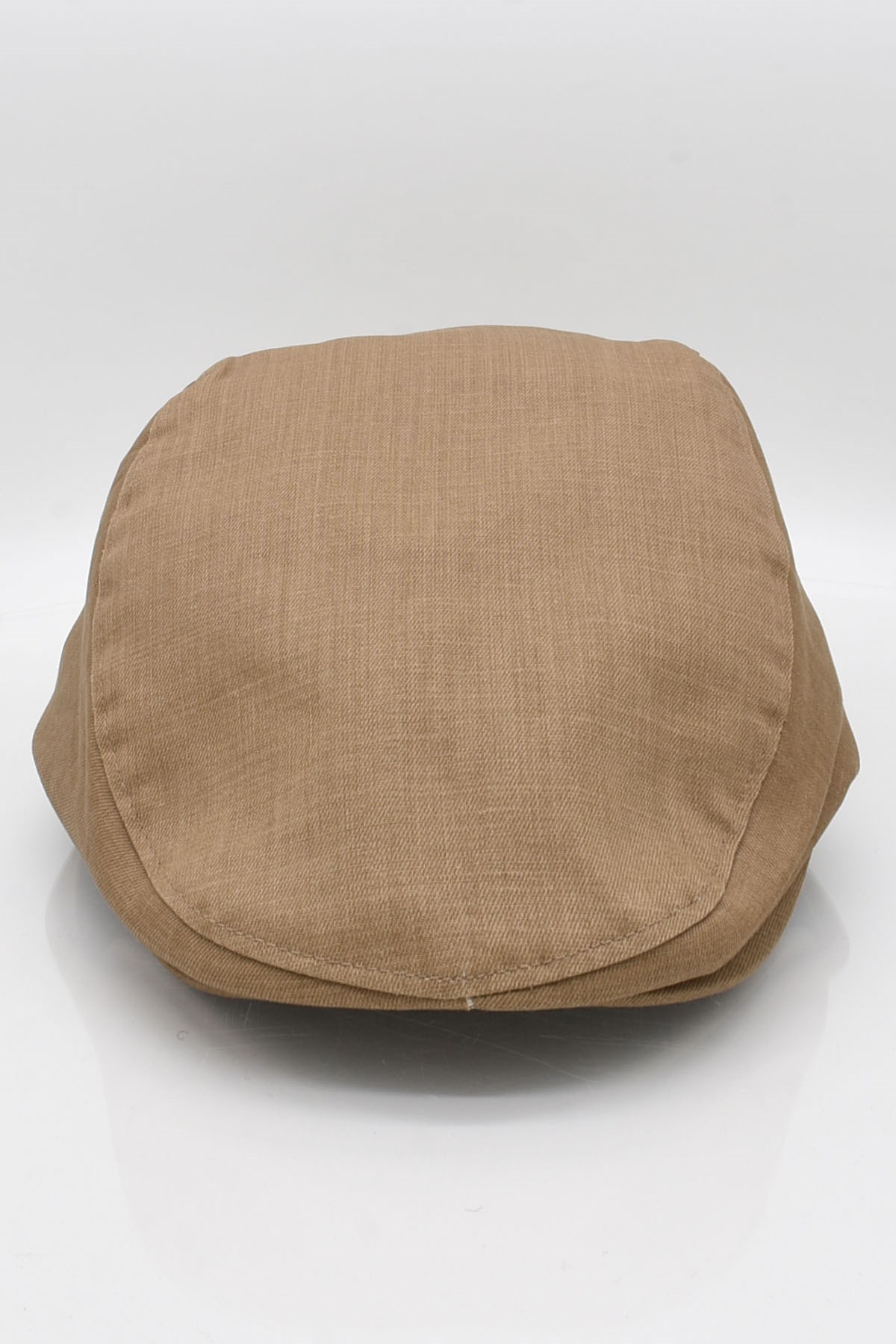 Erkek Camel Kasket Keten Yazlık Flat Cap Şapka