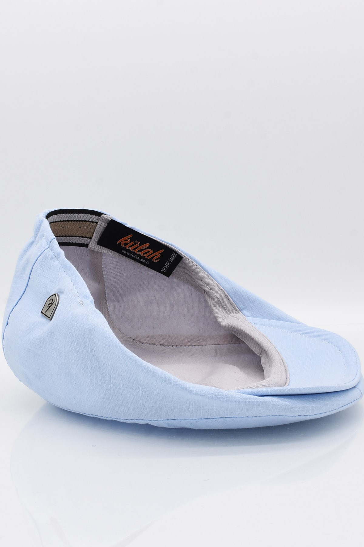 Mens Light Blue Flat Cap Cotton Flat Cap Hat