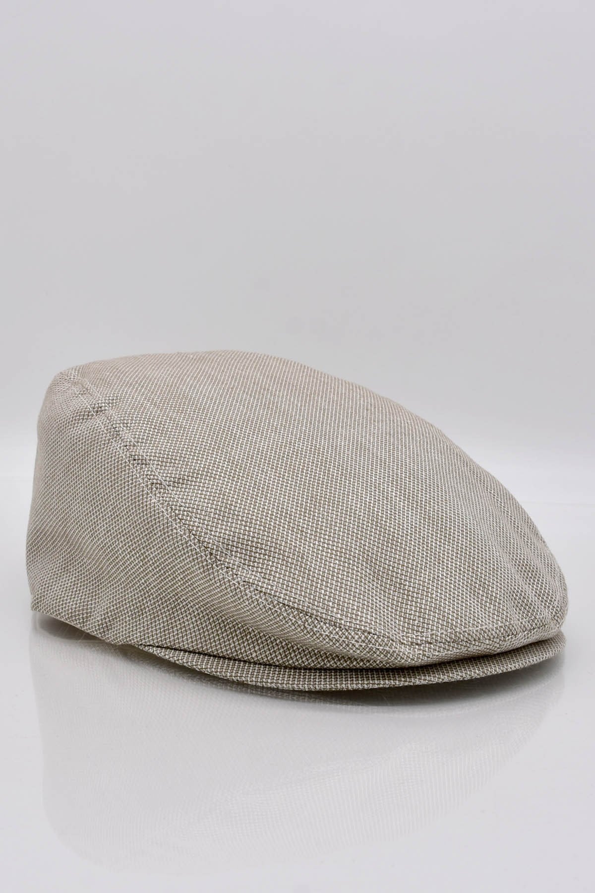 Erkek Bej Kasket Cotton Irish Flat Cap Şapka
