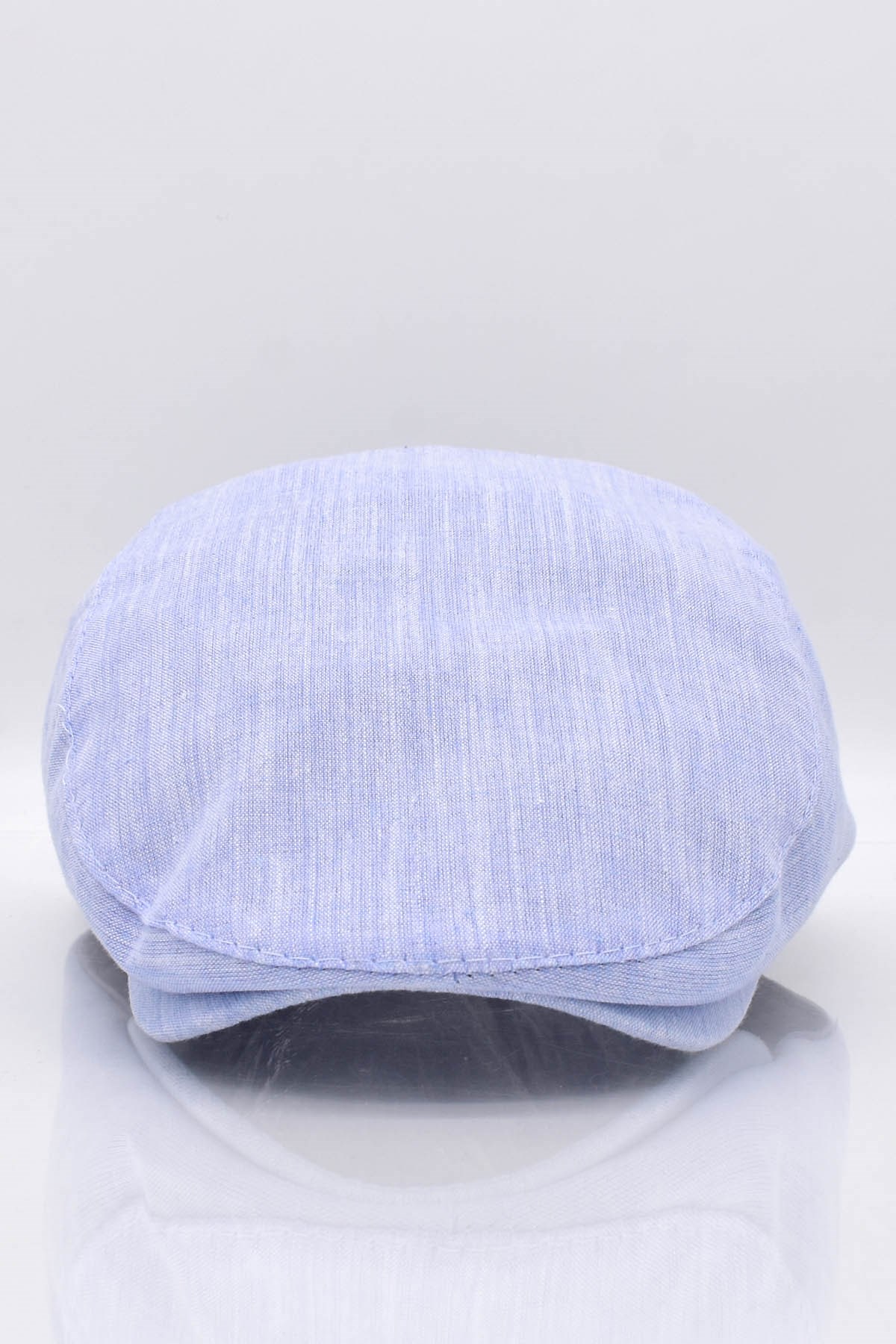 Açık Mavi Kasket Pamuklu London Flat Cap Şapka