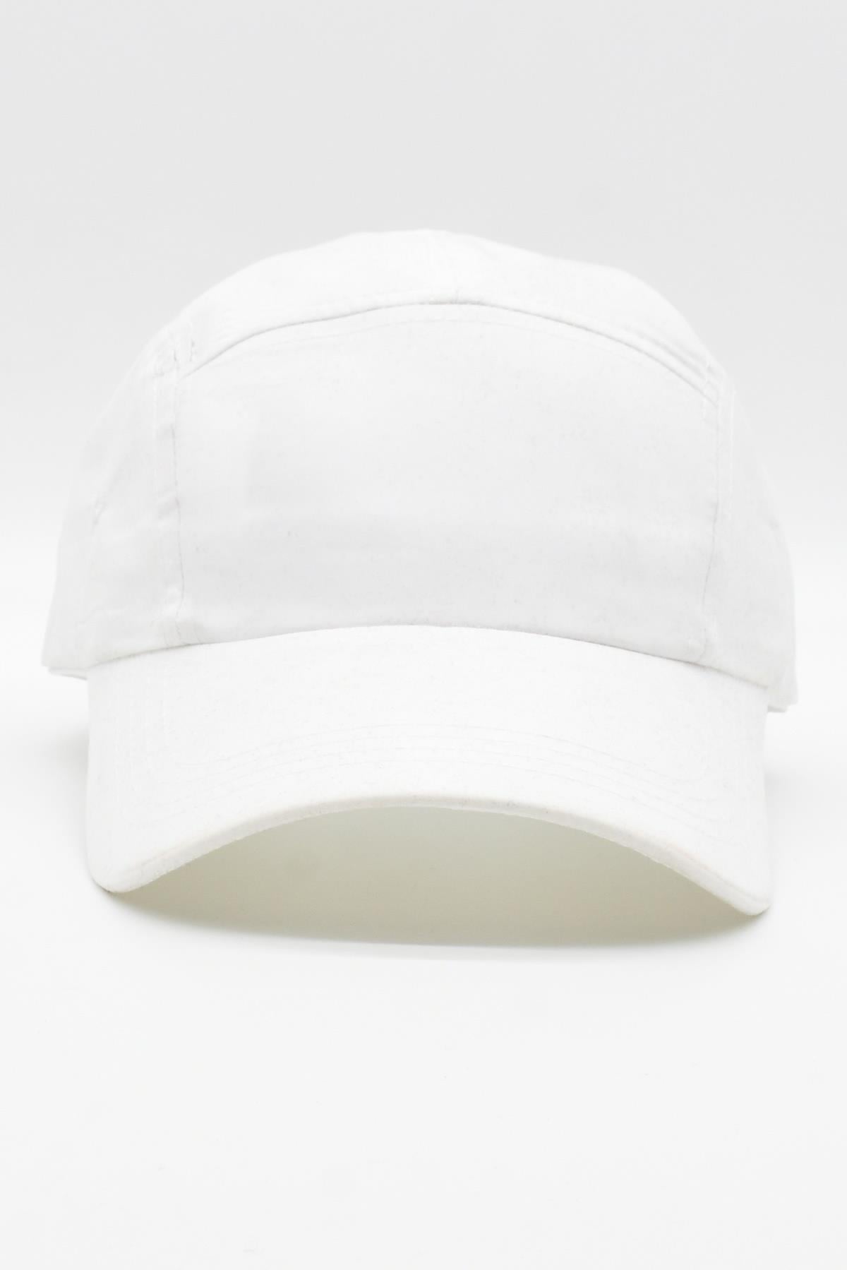 5 Panel Basic Street Snapback Hiphop Cap Beyaz Şapka