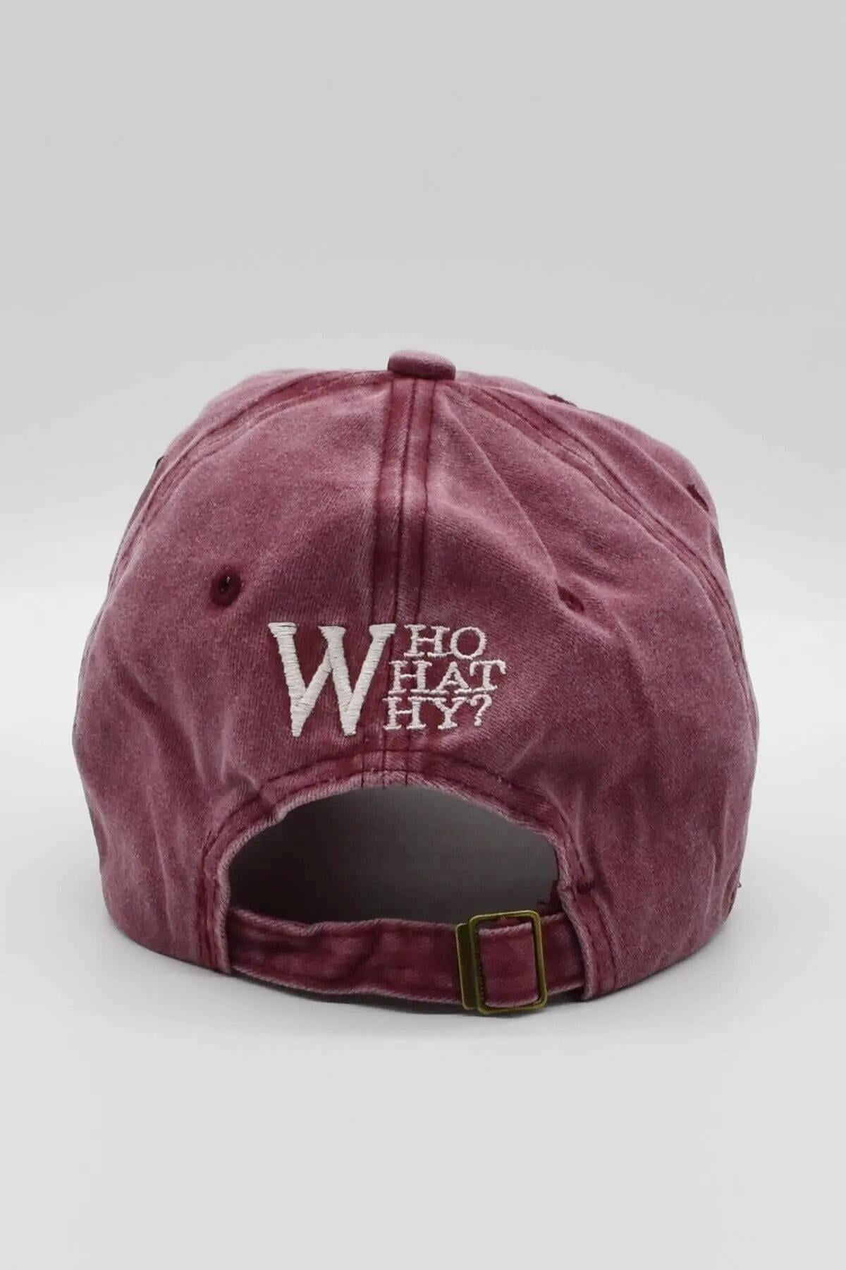 Beyzbol Cap Vintage Erkek Şapka Eskitme Kep - Bordo