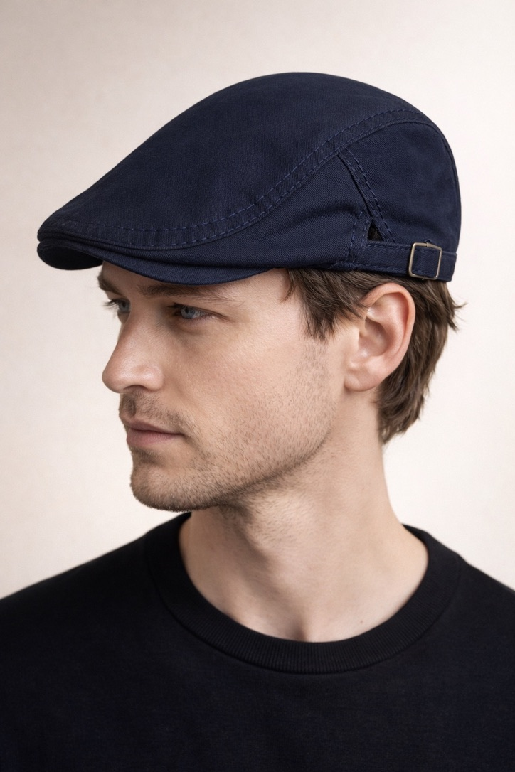 Clean Form Flat Cap – Urban Navy Tokalı Kasket
