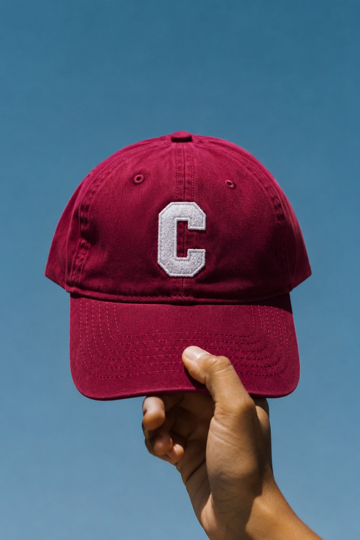 Club Letter Series - C Harf Nakışlı Şapka | Merlot