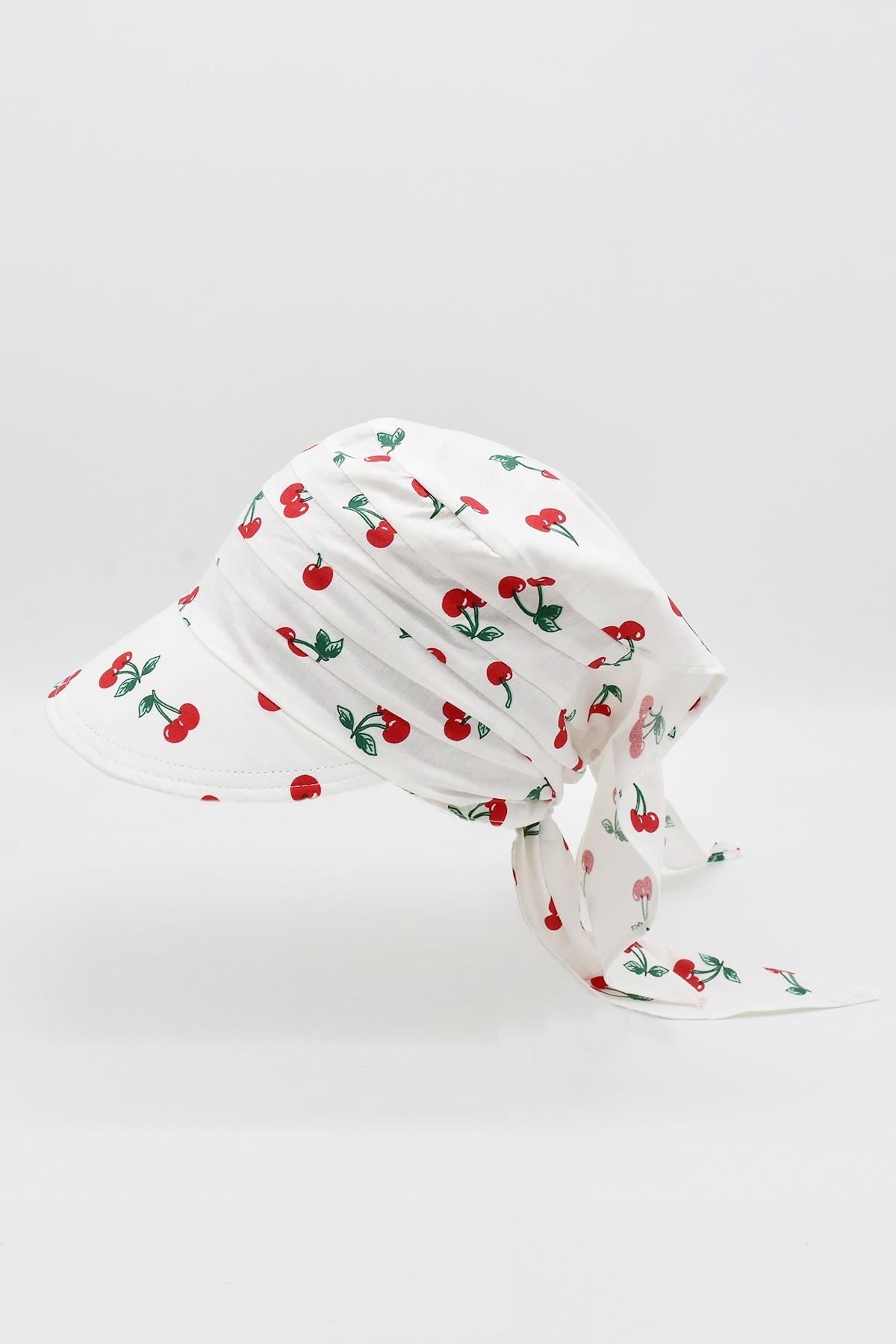 Child Safari Tied Scarf Bandana Beach Hat 8-15 Age Pink Patterned
