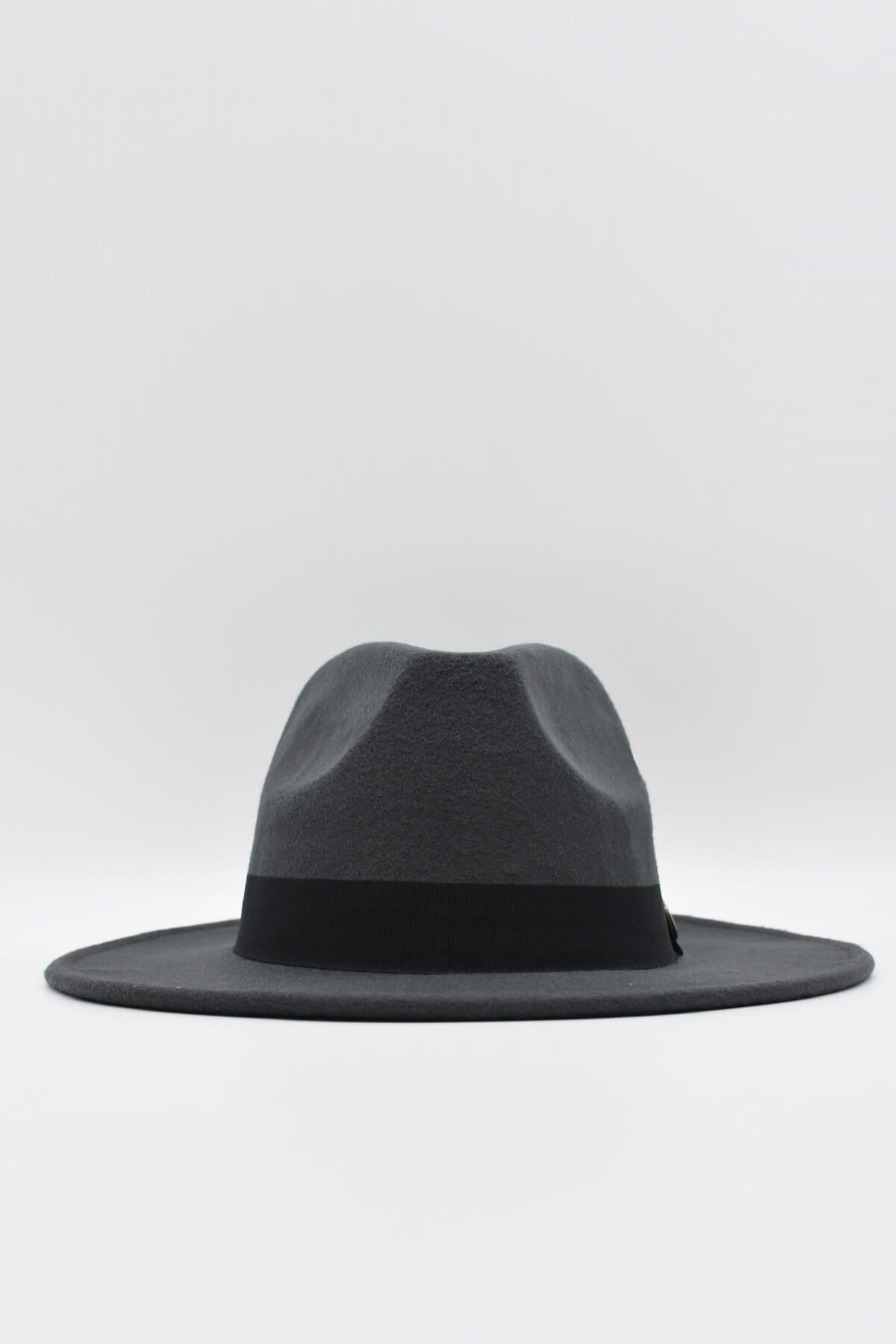Erkek Ayarlanabilir Füme Fedora Şapka