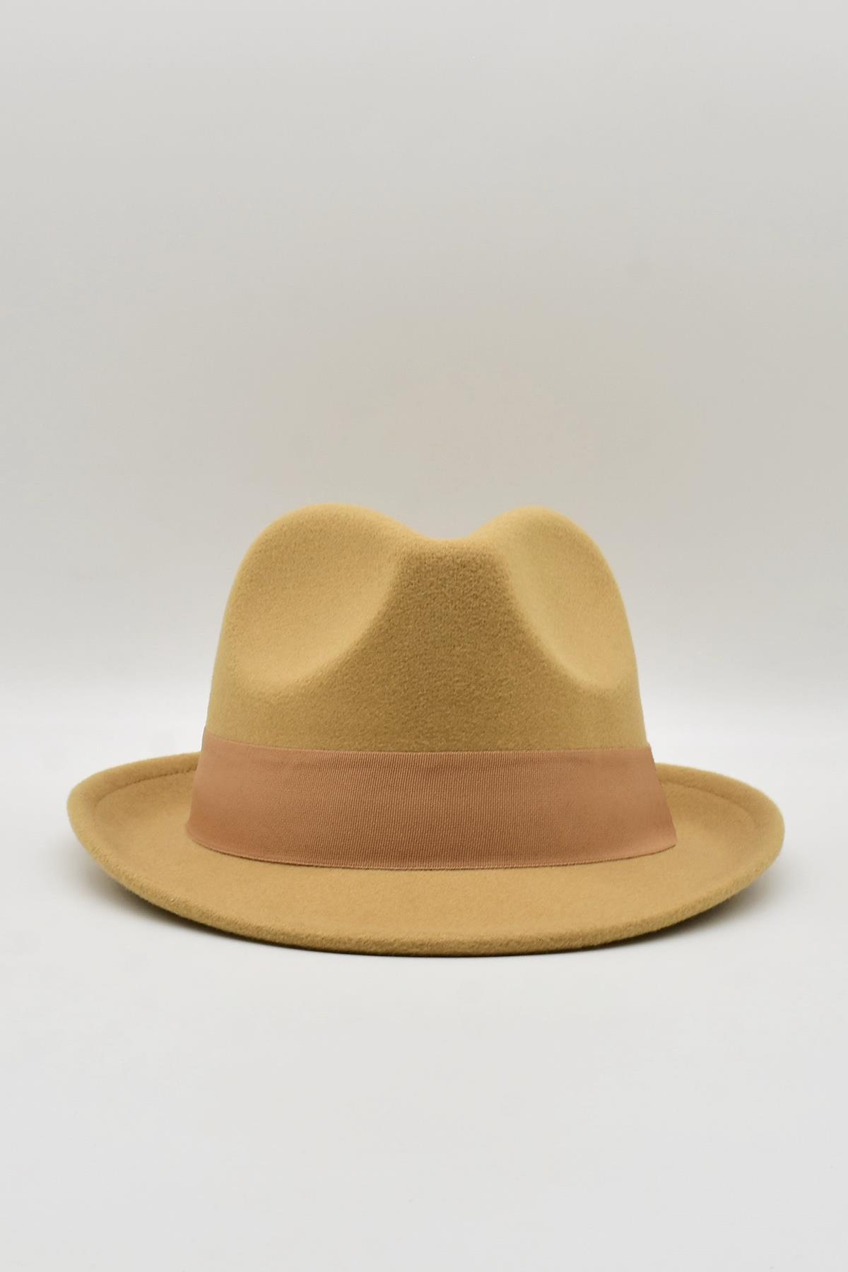 Erkek Camel Fötr Şapka
