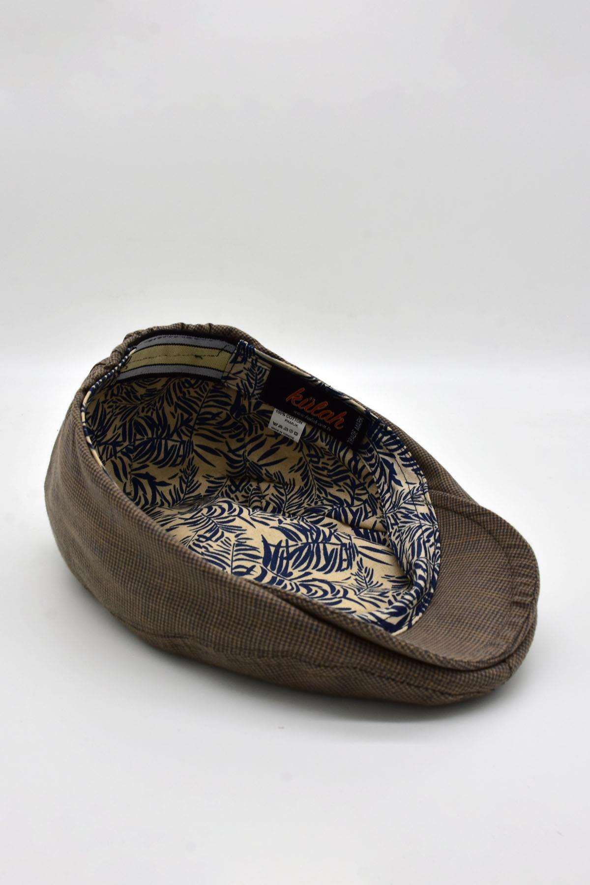 Erkek Dokulu London Kasket Bakır Flat Cap Şapka