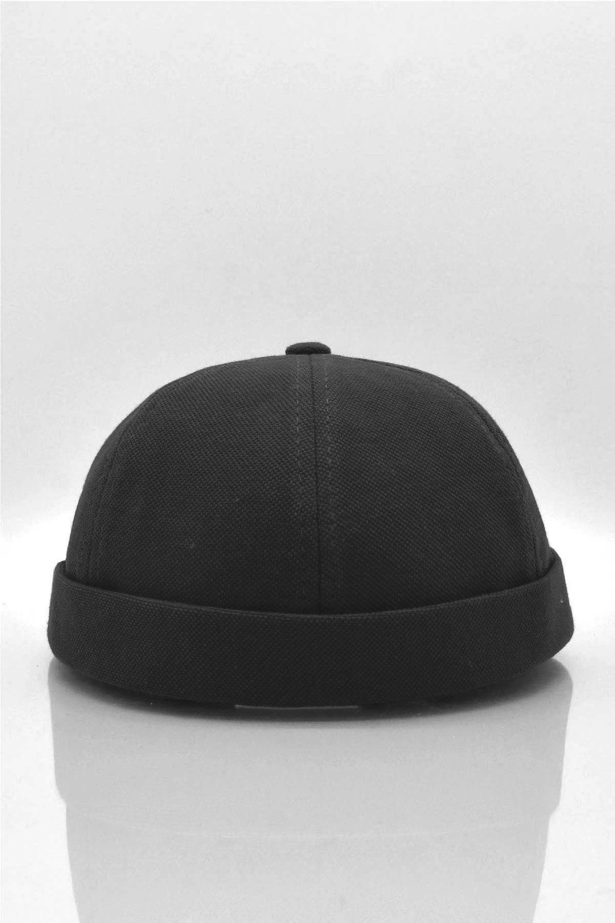 Erkek Hipster Premium Cap Siyah Docker Şapka