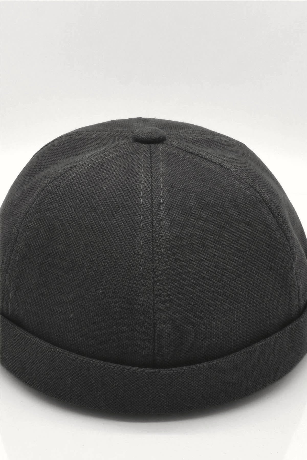 Erkek Hipster Premium Cap Siyah Docker Şapka