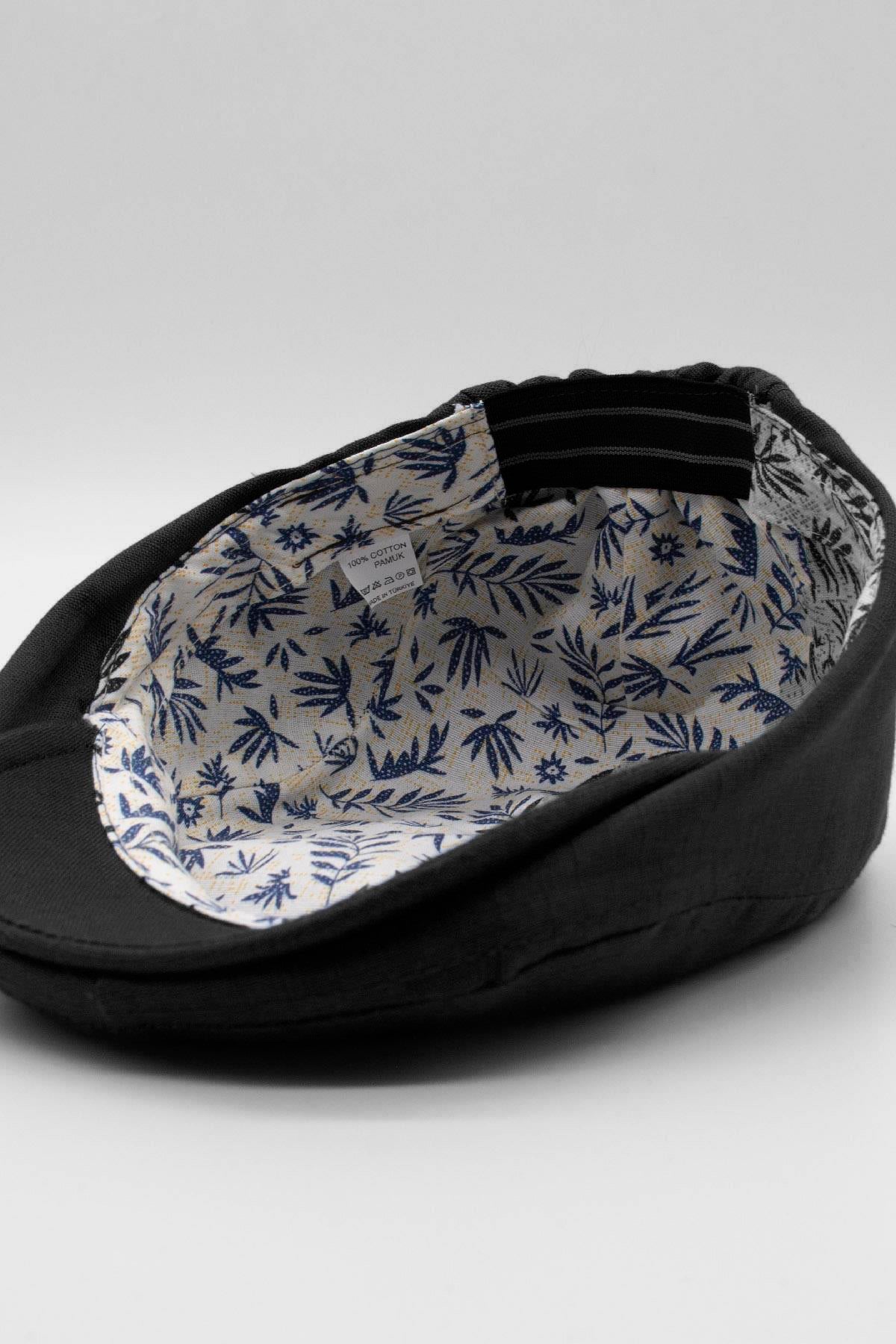 Erkek Kasket Cotton İngiliz Siyah Flat Cap Şapka