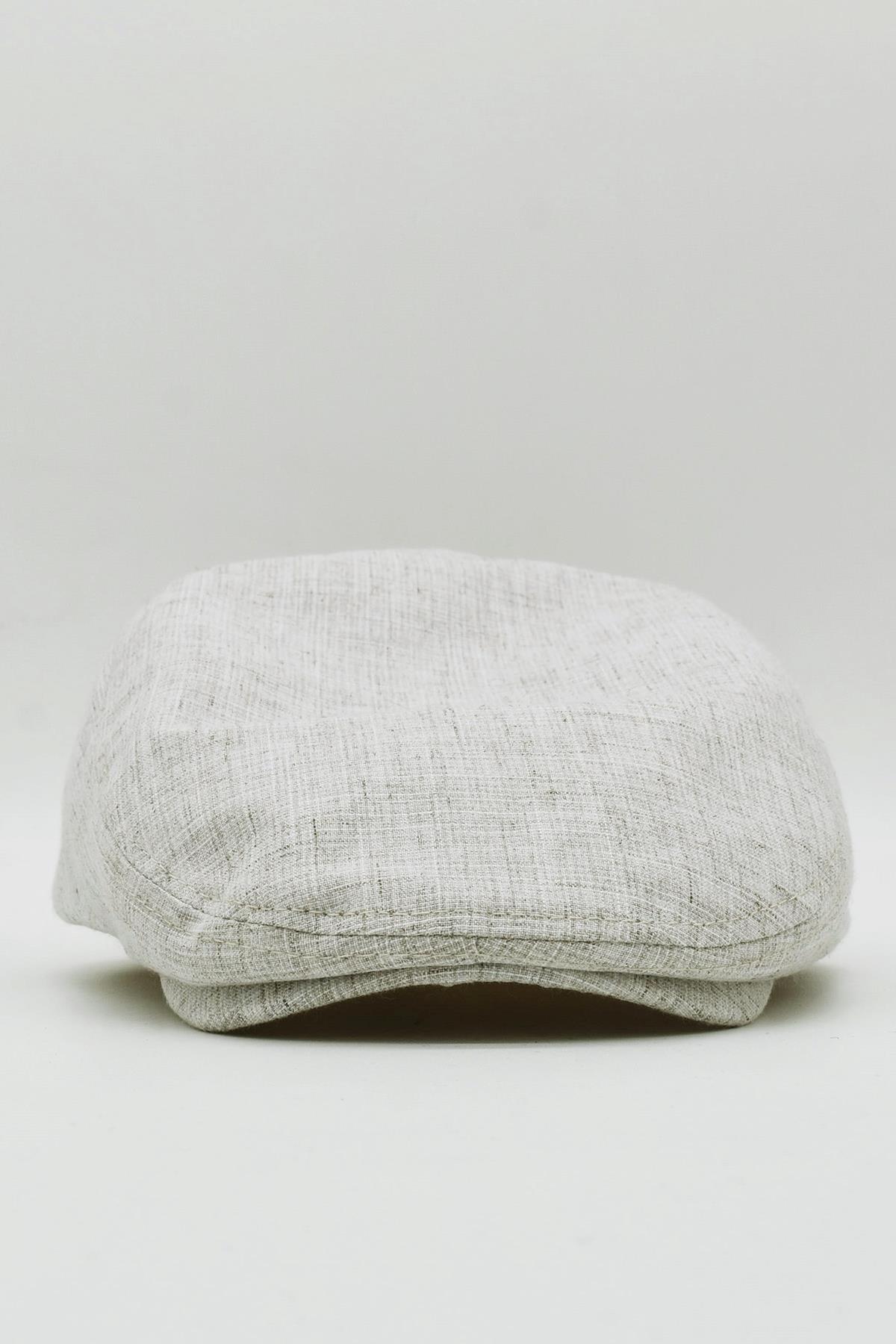 Erkek Keten Bej Holigan Kasket
