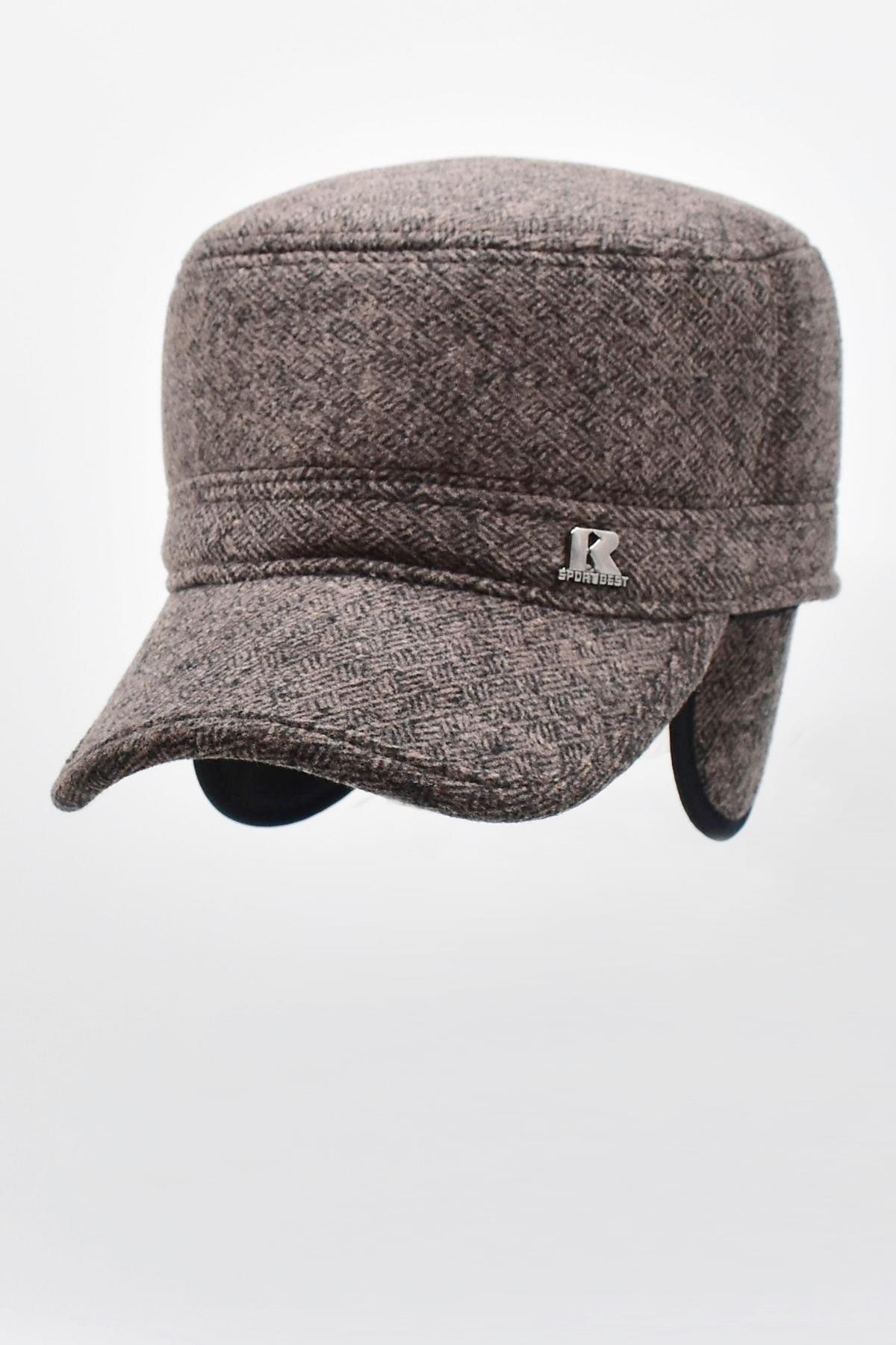 Erkek Kulaklı Kışlık Şapka Kastro Kep Yünlü Outdoor Kasket