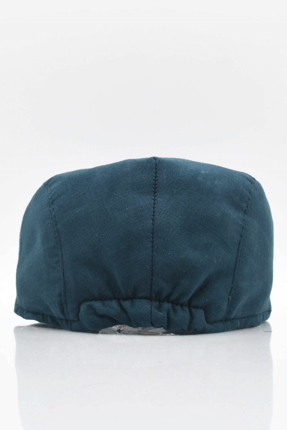 Erkek Lacivert Kasket Keten Yazlık Flat Cap Şapka