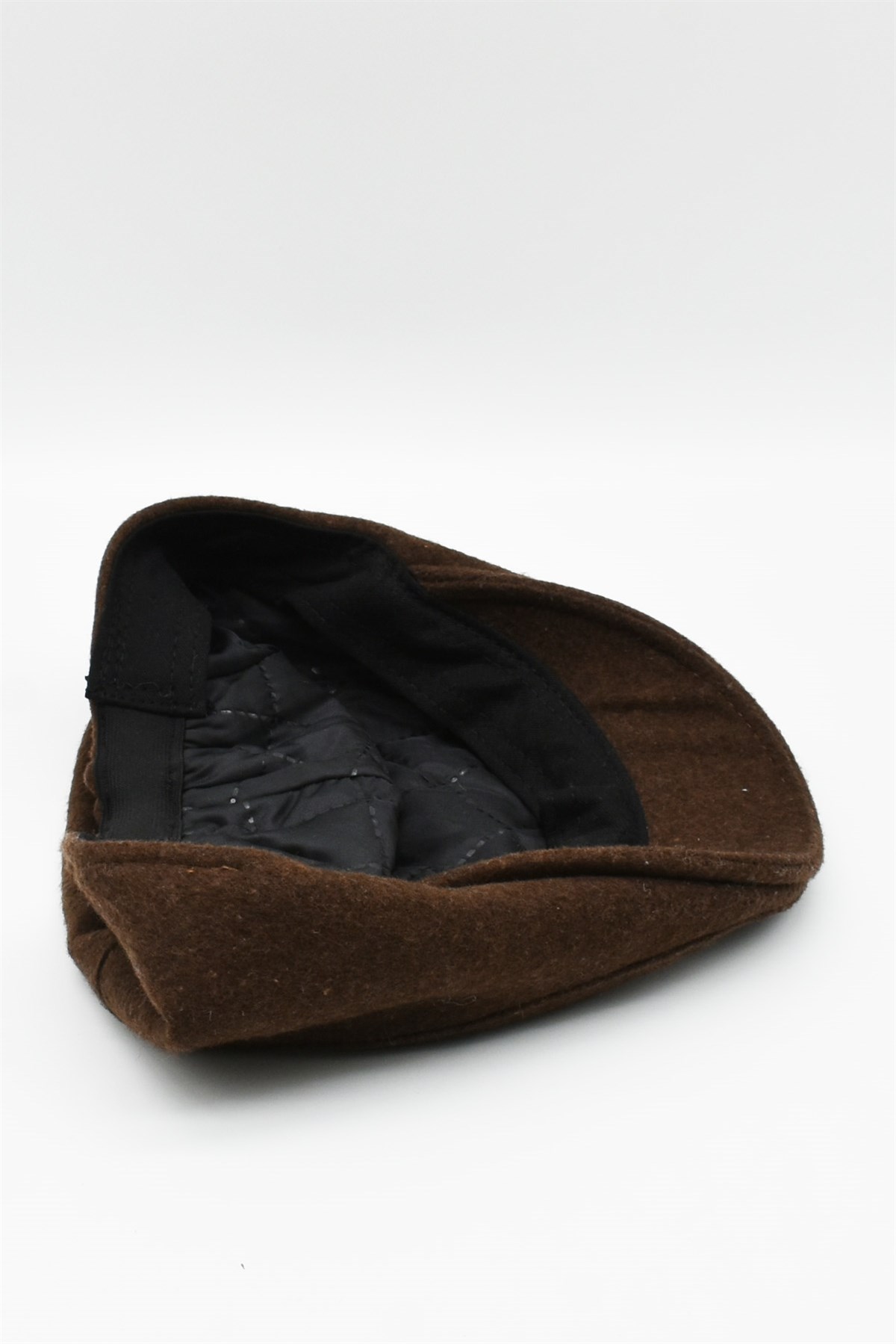 Erkek Şapka Kışlık Trend Flat Cap Yün Kasket Kahve