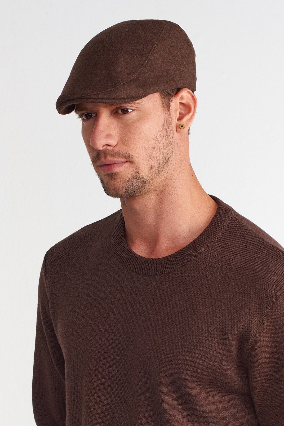Erkek Yün Flat Cap Kasket Peaky Blinders Şapka