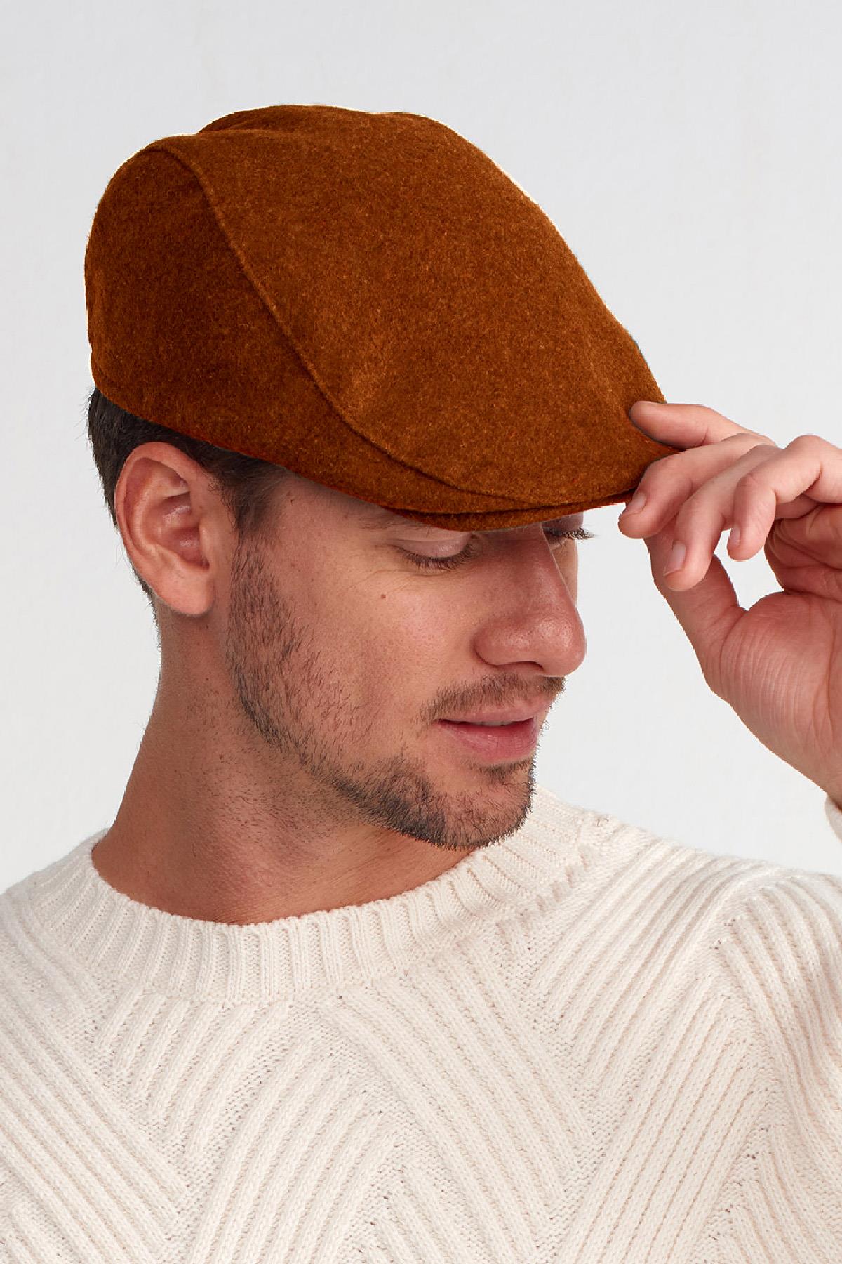 Erkek Yün Flat Cap Kasket Peaky Blinders Şapka