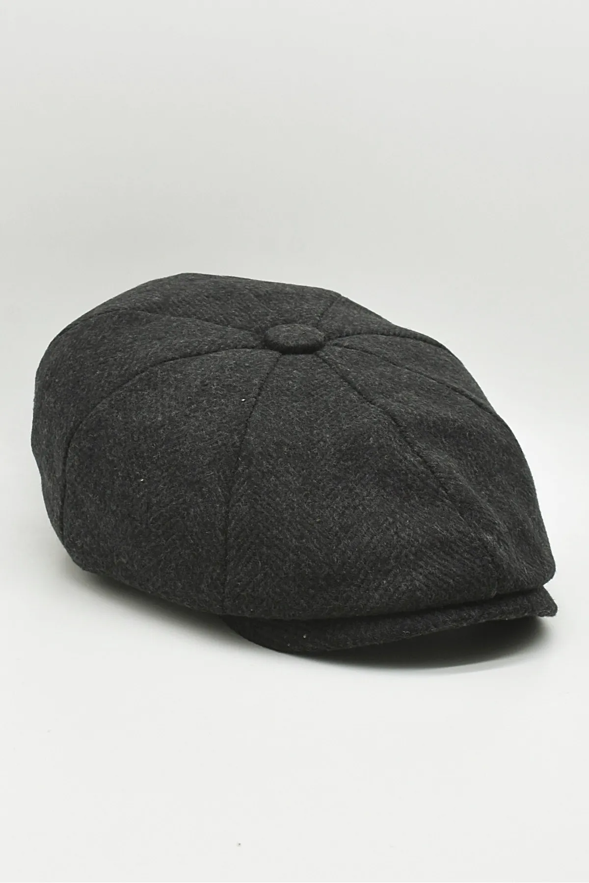 Mens Winter Hat Flat Cap Gotham Newsboy Cap-Black